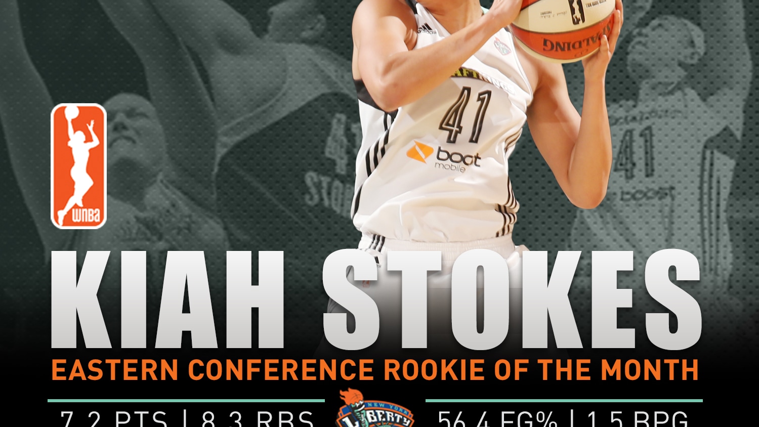 Kiah Stokes Named WNBA Rookie of the Month
