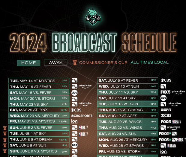 New York Liberty Announce 2024 Broadcast Schedule new-york-liberty-announce-2024-broadcast-schedule