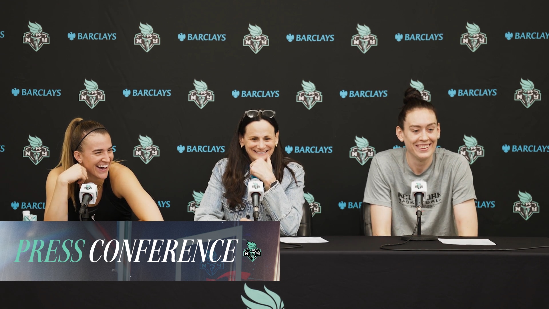 Sabrina Ionescu, Breanna Stewart & Coach Sandy Brondello | Postgame Press Conference June 17, 2025