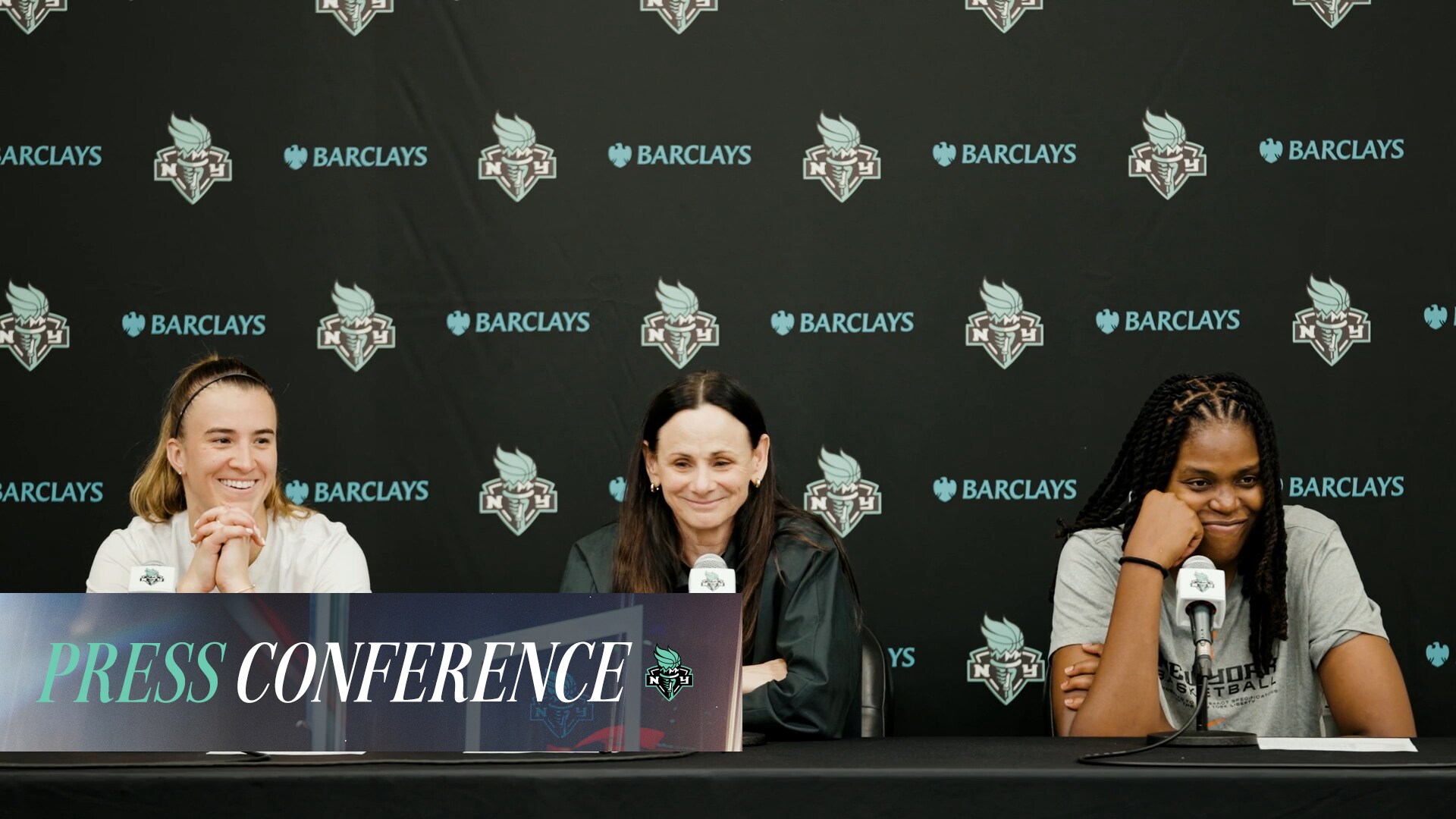Sabrina Ionescu, Jonquel Jones & Coach Sandy Brondello | Postgame Press Conference | July 25, 2025