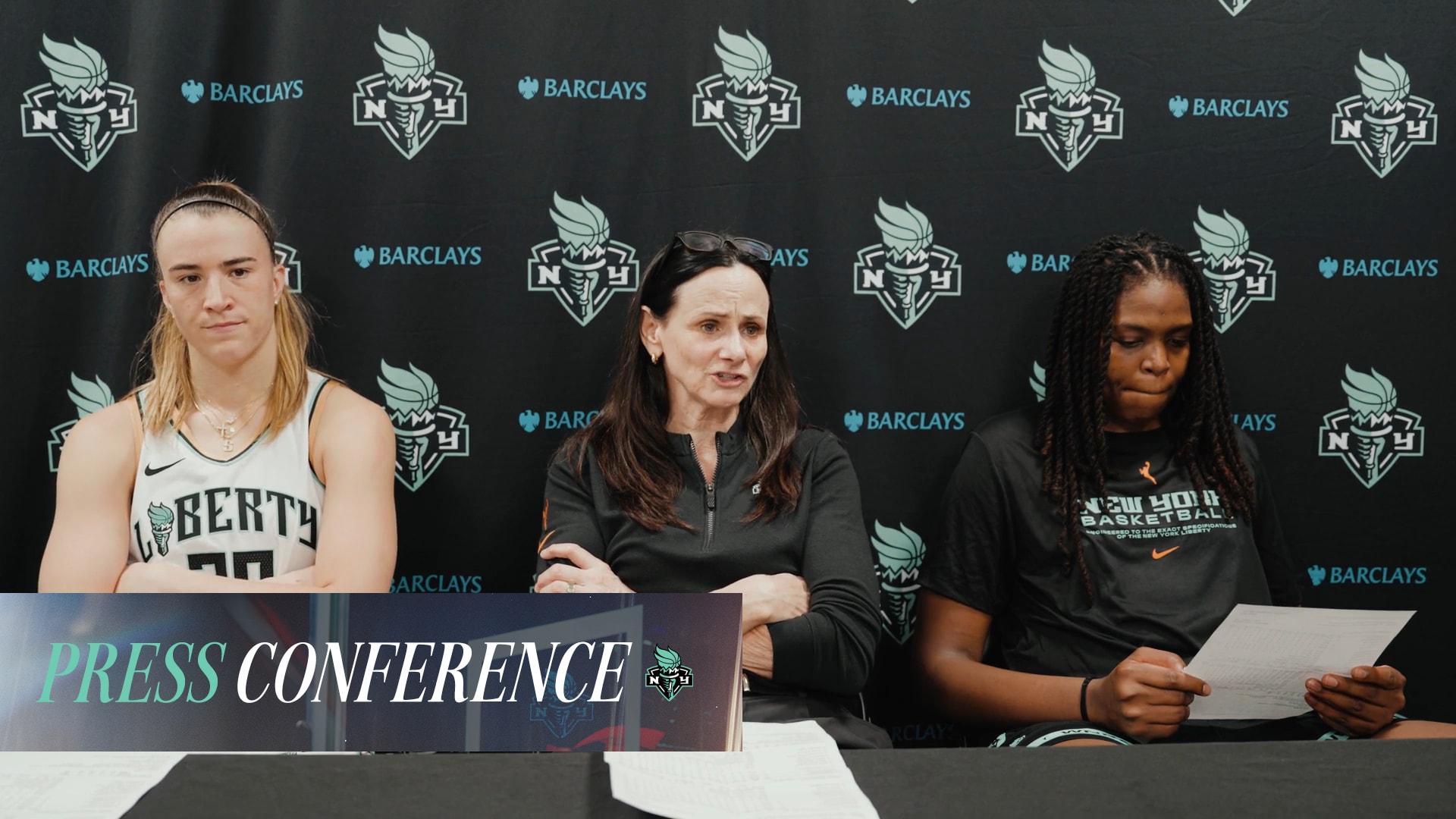 Jonquel Jones, Sabrina Ionescu & Coach Sandy Brondello | Postgame Press Conference | Aug. 16, 2025