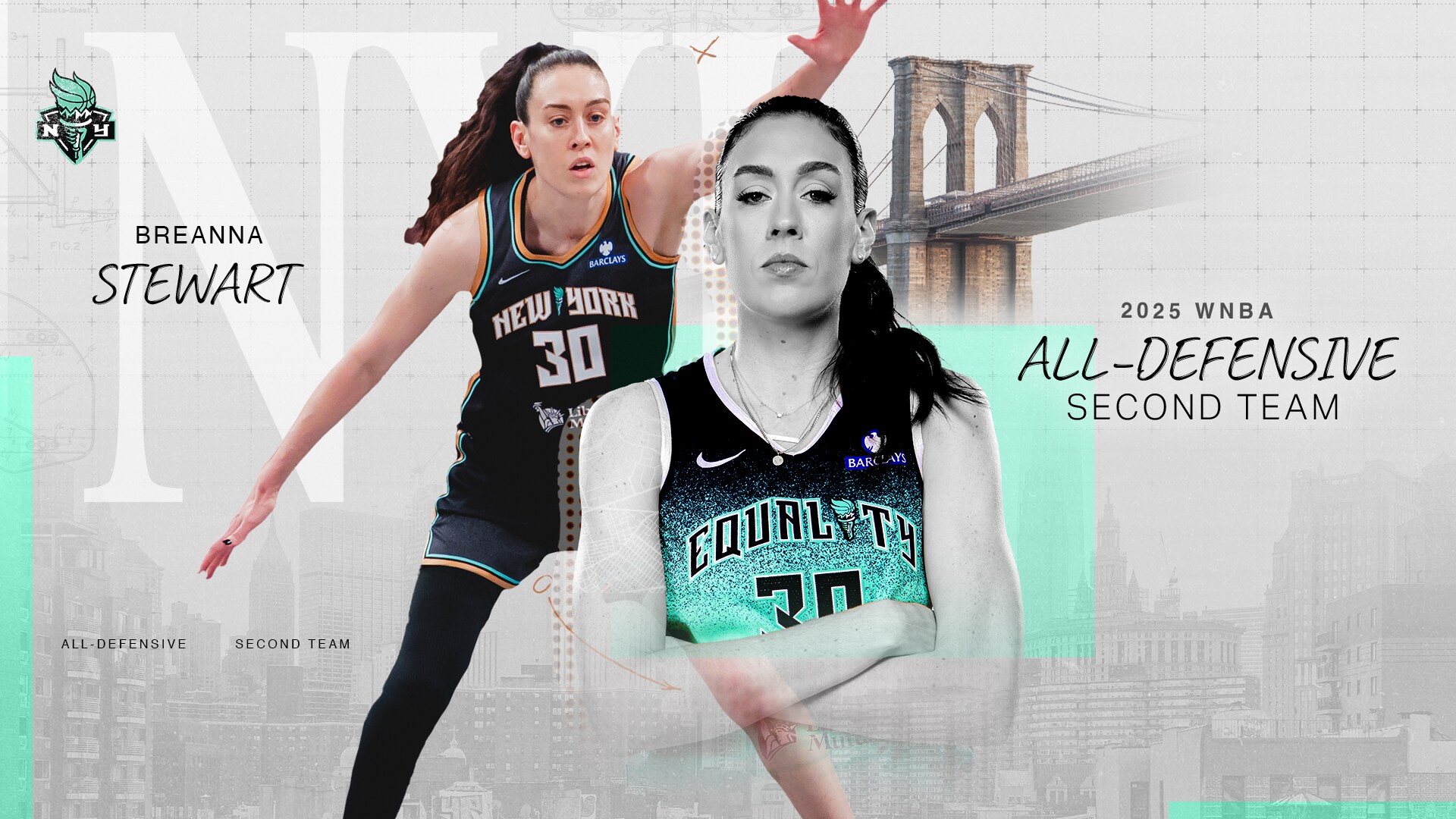Breanna Stewart Named to 2025 WNBA All-Defensive Second Team