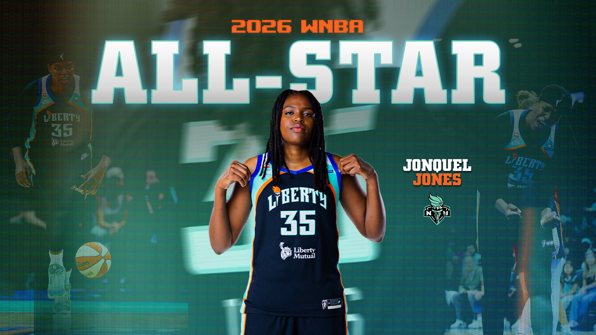 New York Liberty Center Jonquel Jones Selected for 2026 WNBA All-Star Game