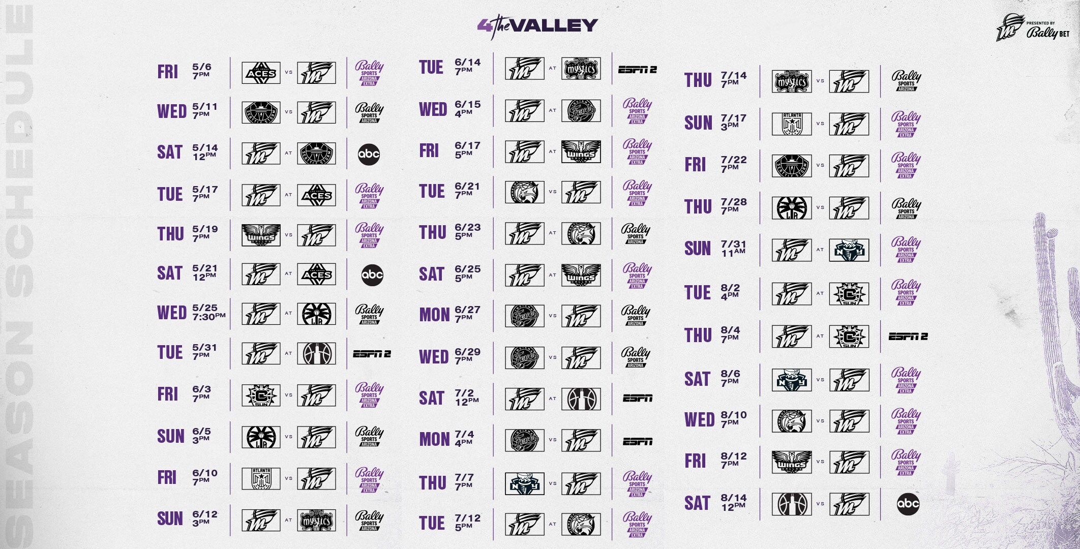 2022 Local Broadcast Schedule
