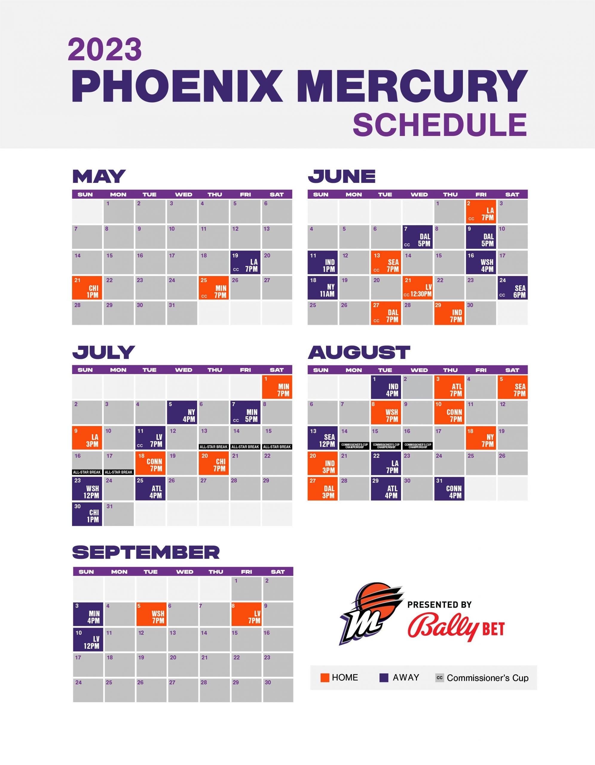 2023 Mercury Schedule