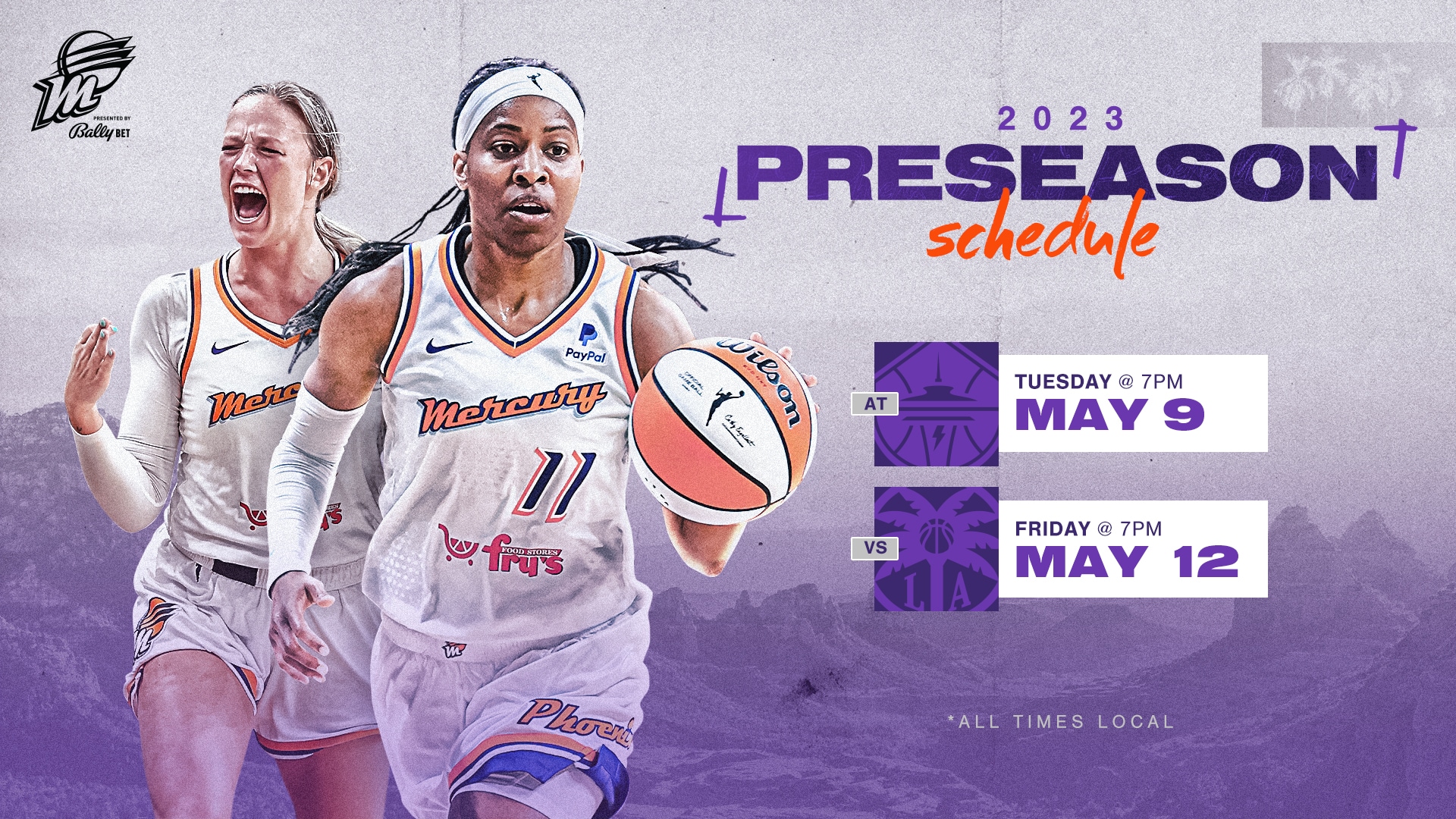 Phoenix Mercury announce the team’s two-game preseason schedule