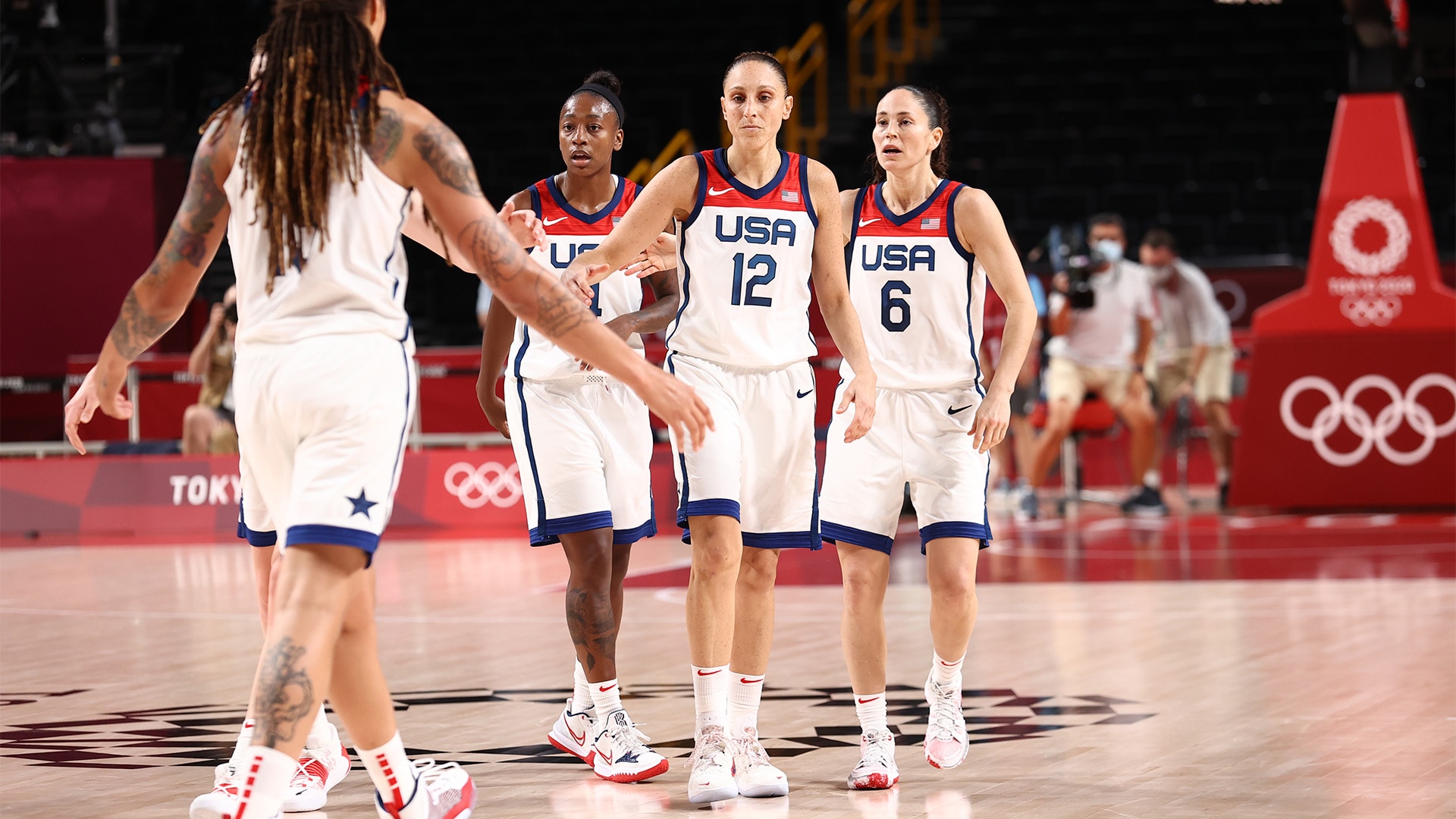 Diana Taurasi with Team USA July 30th 2021