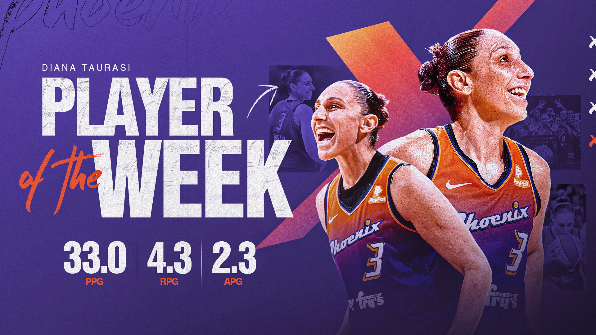 DIANA TAURASI NAMED WESTERN CONFERENECE PLAYER OF THE WEEK