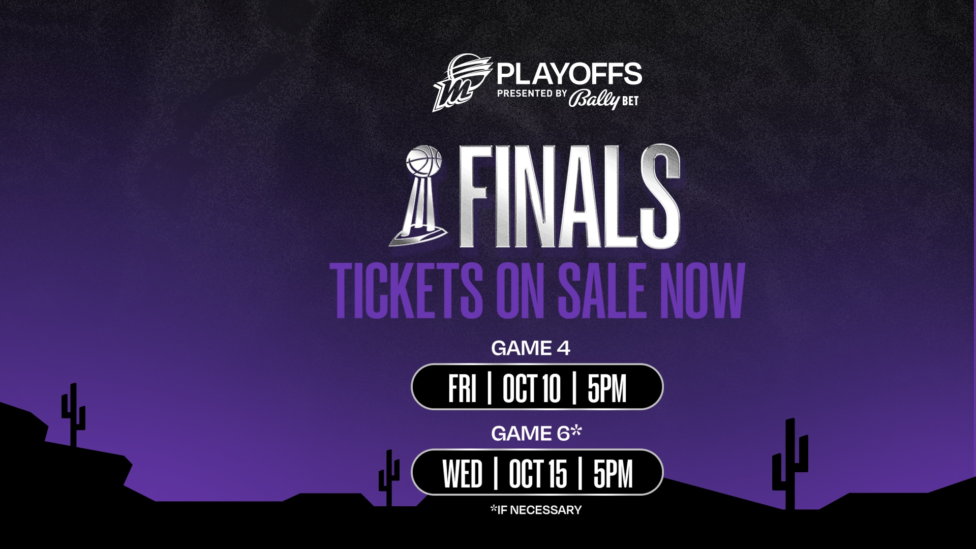 Finals Tickets On Sale NOW