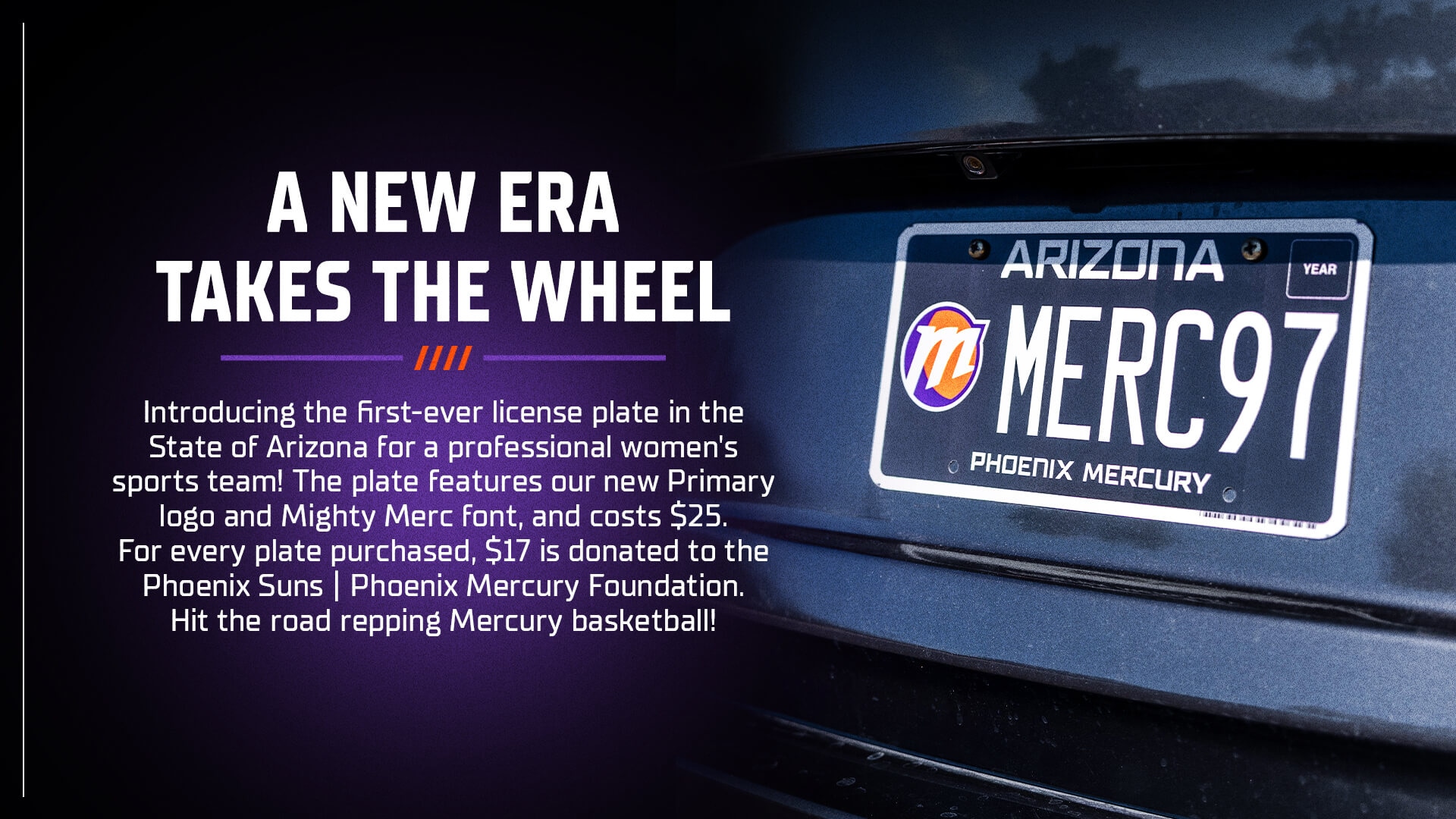 PHOENIX MERCURY DEBUTS FIRST-EVER SPECIALTY LICENSE PLATE