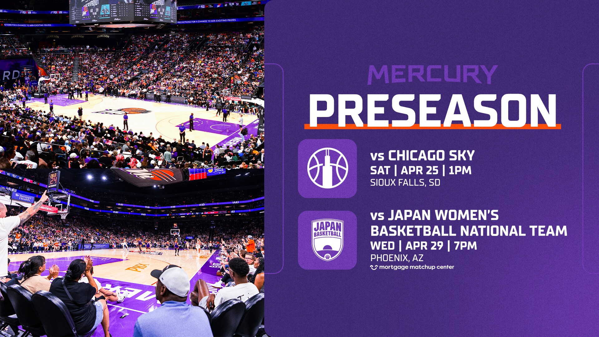 PHOENIX MERCURY ANNOUNCES 2026 PRESEASON SCHEDULE, INCLUDING THE FIRST-EVER WNBA GAME IN SOUTH DAKOTA