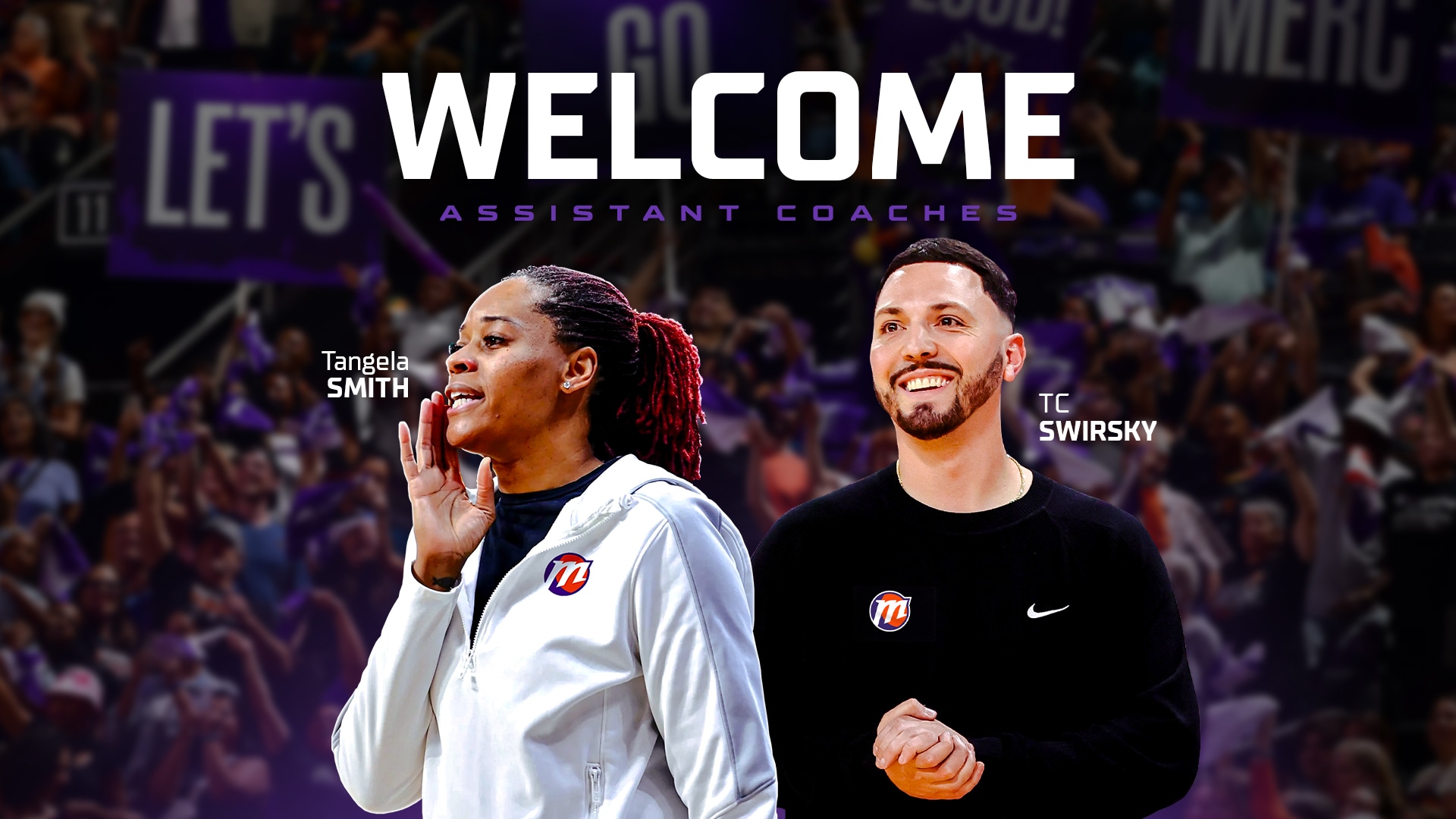 PHOENIX MERCURY NAMES TWO-TIME WNBA CHAMPION TANGELA SMITH AND TC SWIRSKY AS ASSISTANT COACHES
