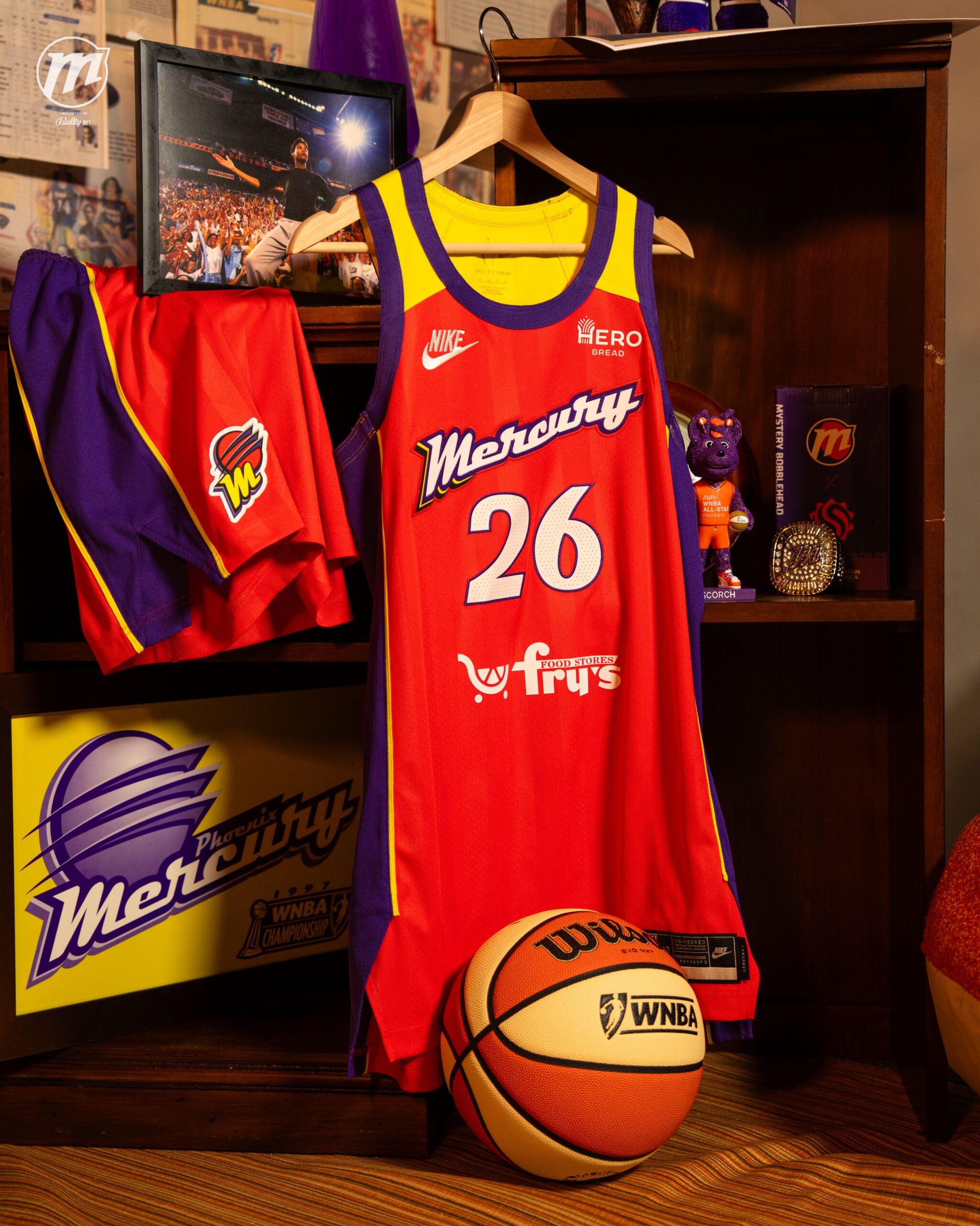 WNBA Protyme Phoenix Mercury Plan-It League Watch New Battery‎ 33MM 7.5\