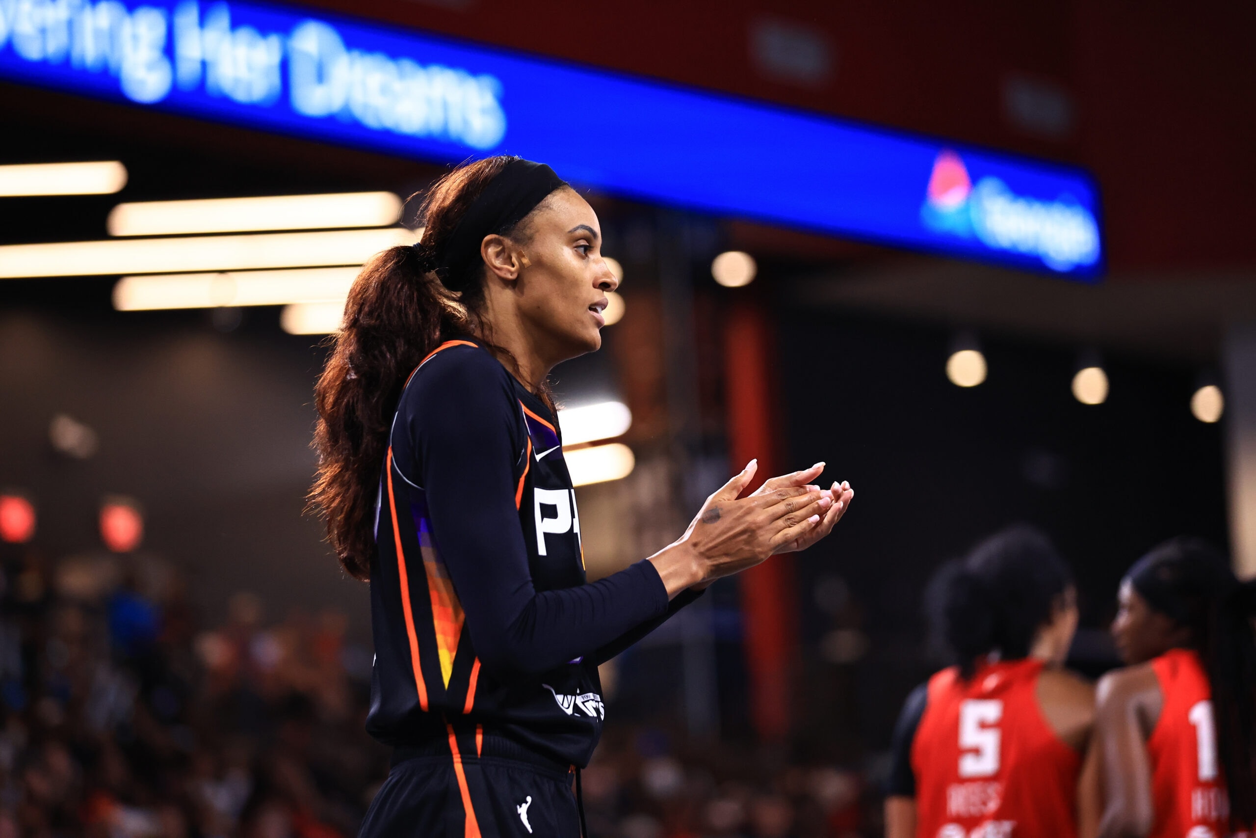 DeWanna Bonner celebrates against the Atlanta Dream at Gateway Center Arena, May 24, 2026