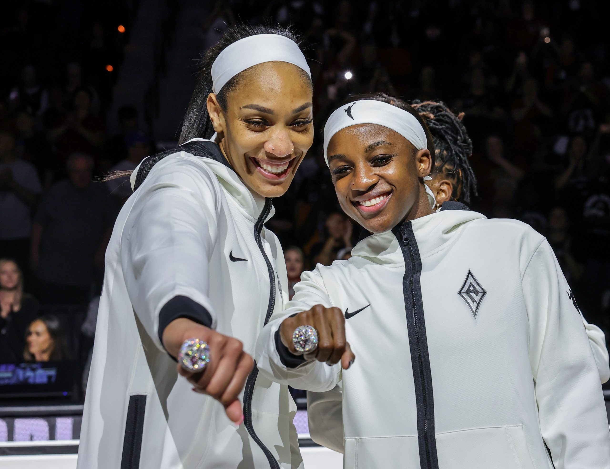 2023 Champions Ring Ceremony - A'ja Wilson and Jackie Young