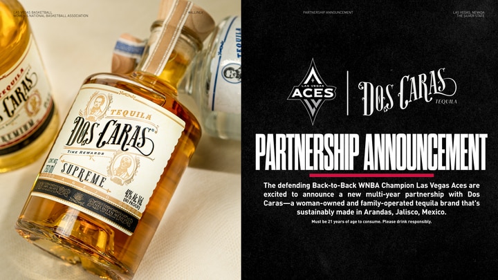 Las Vegas Aces, Dos Caras Tequila Announce Partnership