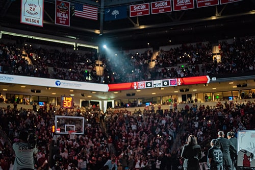A'ja Wilson's University of South Carolina jersey retirement ceremony.