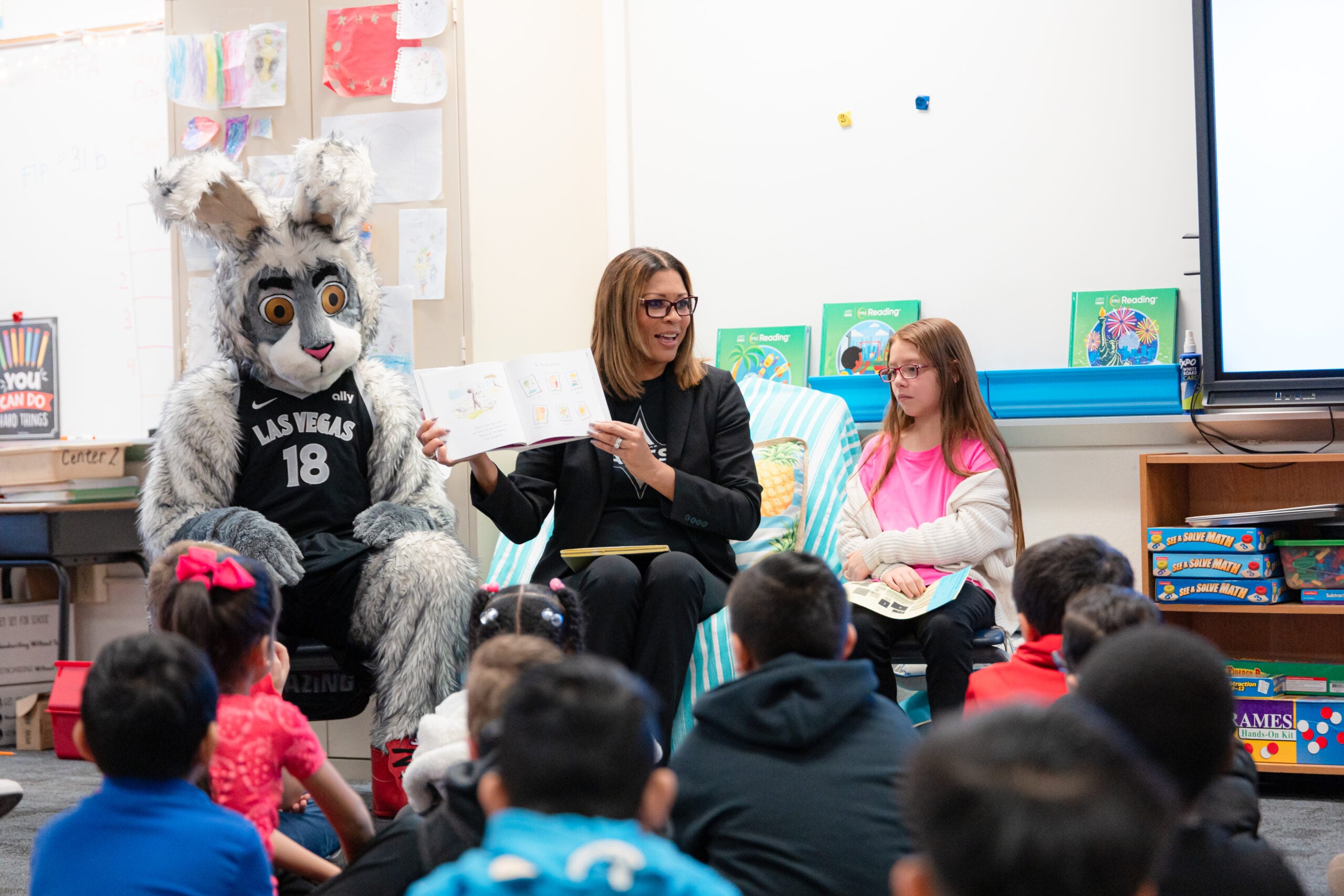 Aces Take Part in 2025 Nevada Reading Week