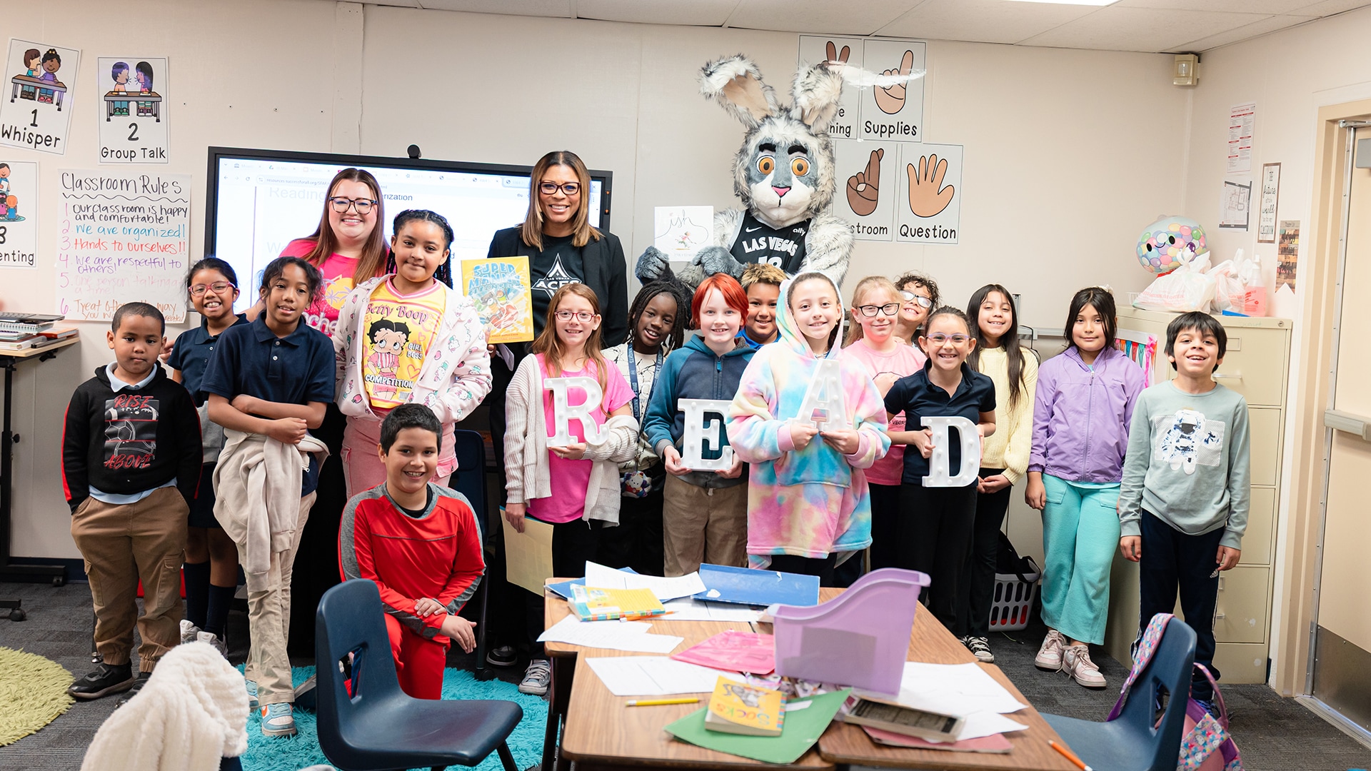 Aces Take Part in 2025 Nevada Reading Week