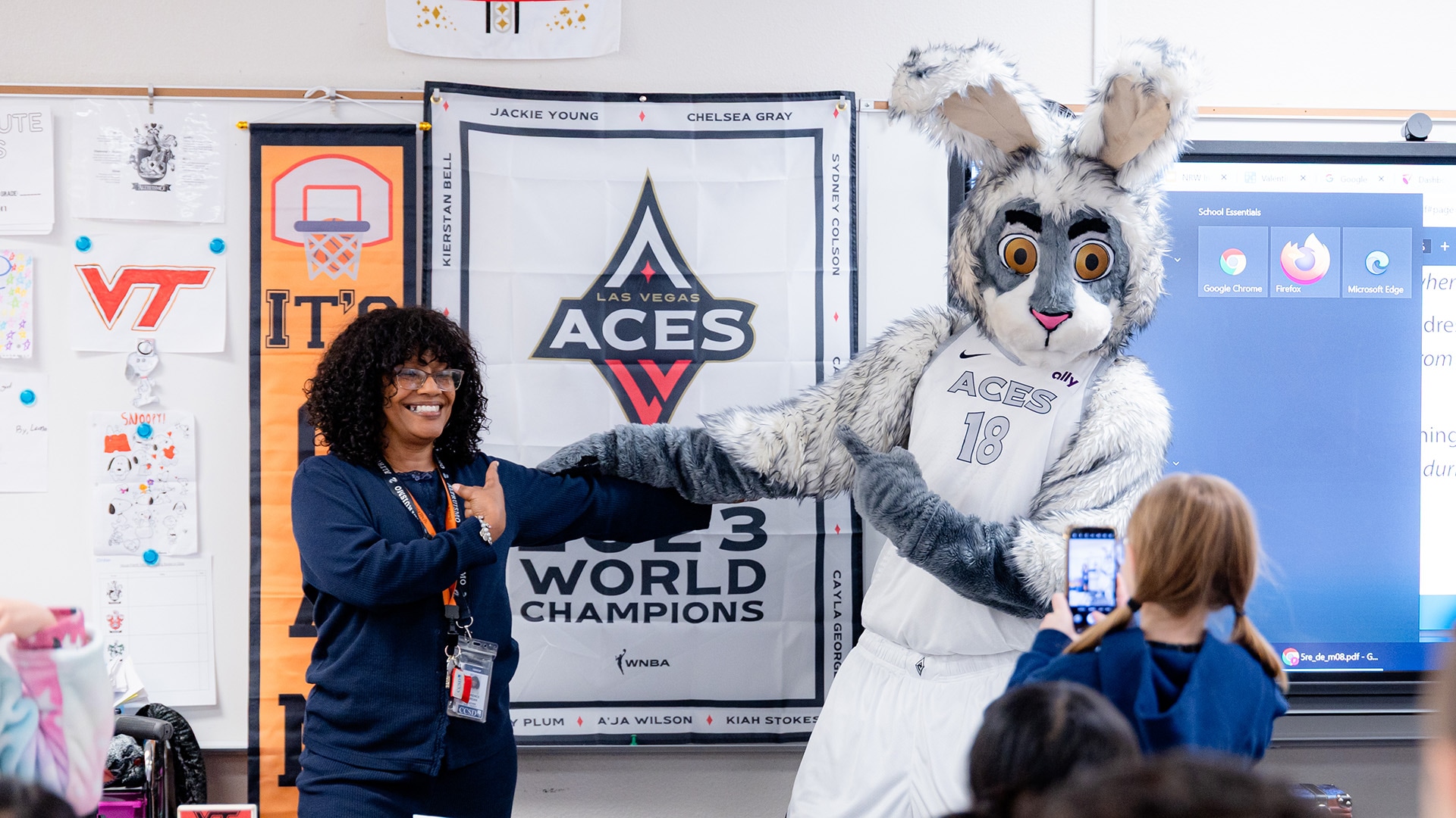 Aces Take Part in 2025 Nevada Reading Week