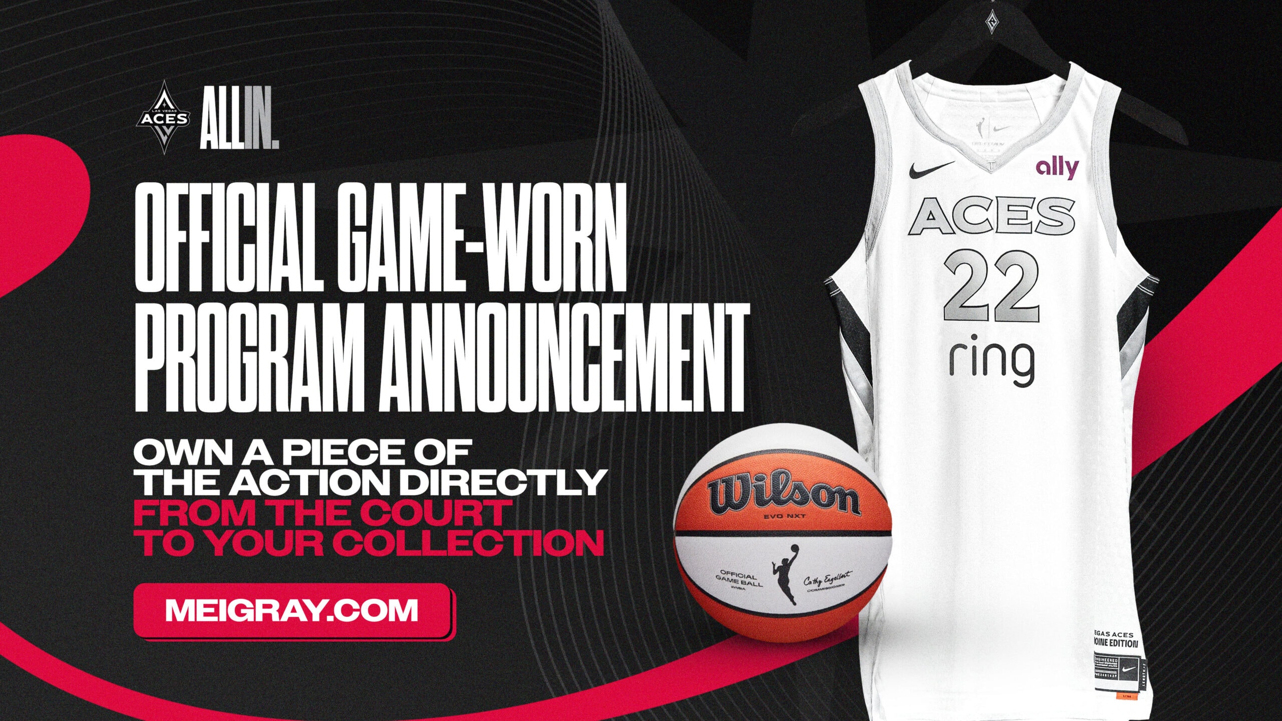 Las Vegas Aces Join MeiGray as Part of Game-Worn Authentication Program