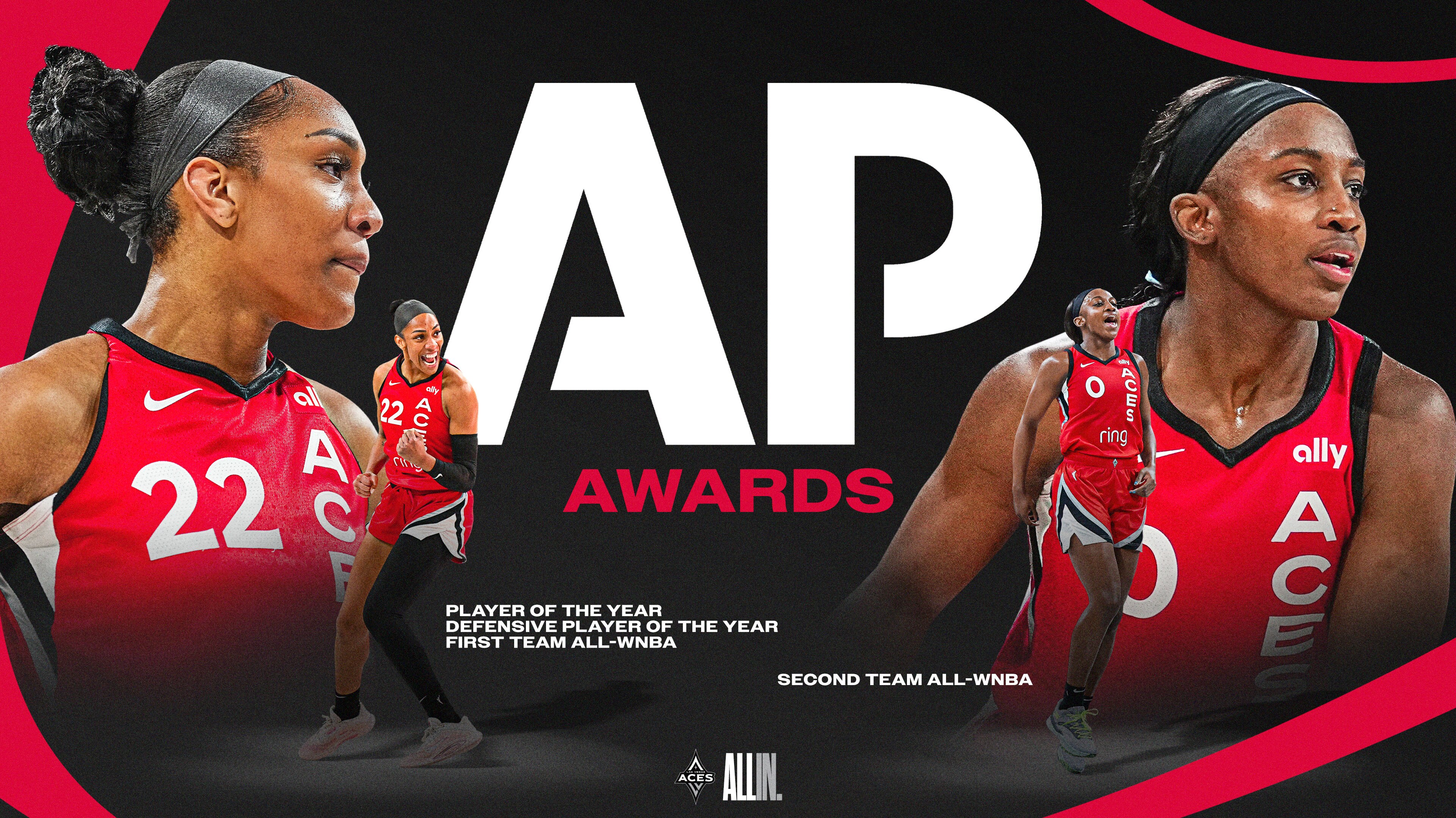 A’ja Wilson Earns AP Player of the Year and Defensive Player of the Year, Jackie Young Named to AP Second Team