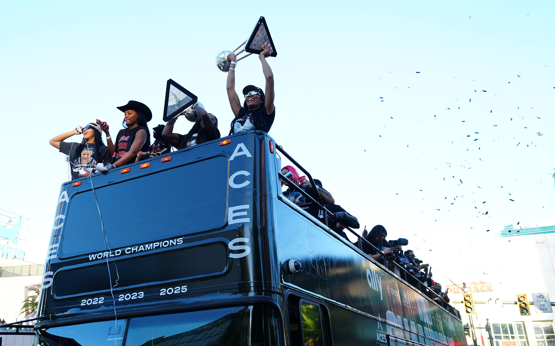 Las Vegas Aces 2025 WNBA Championship Victory Celebration & Rally