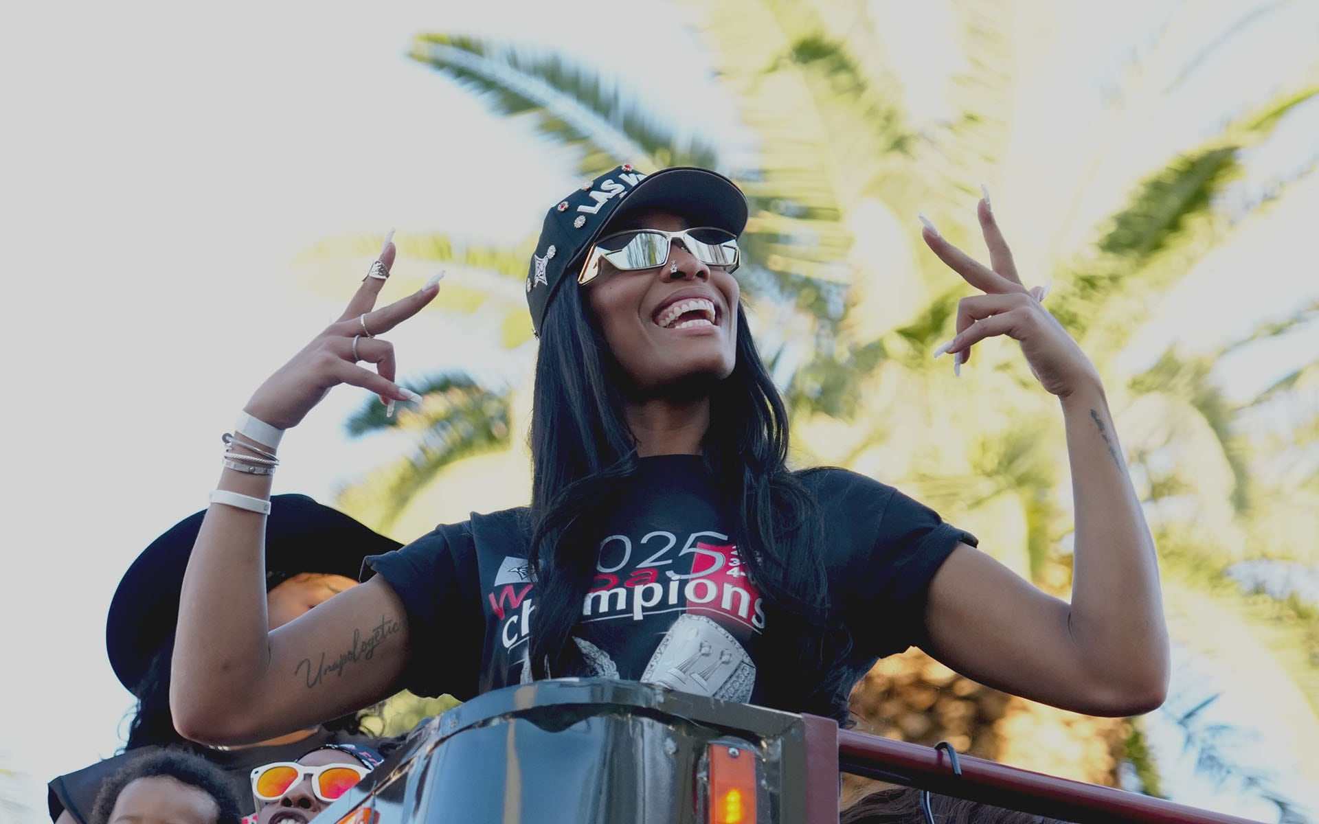 Las Vegas Aces 2025 WNBA Championship Victory Celebration & Rally