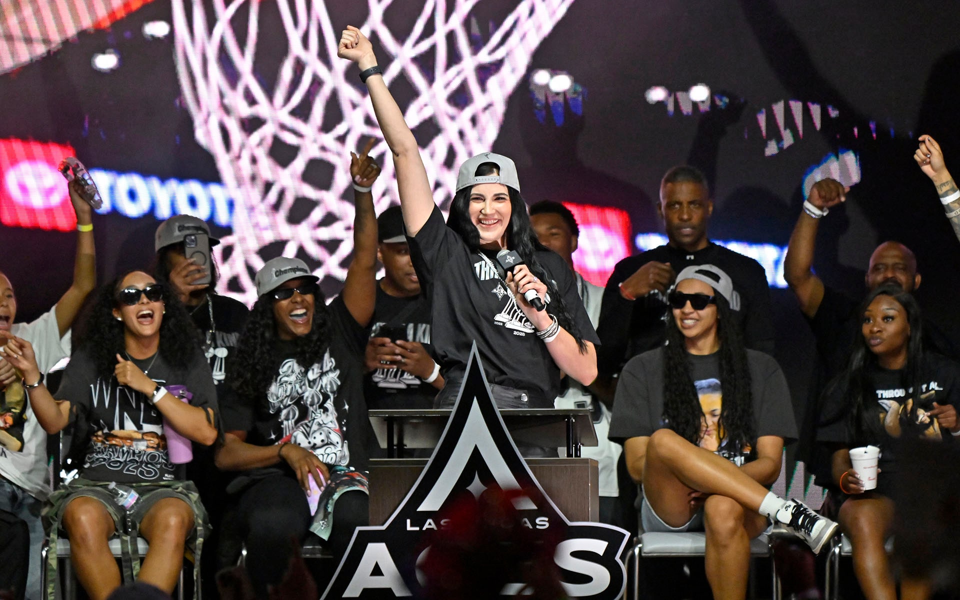 Las Vegas Aces 2025 WNBA Championship Victory Celebration & Rally