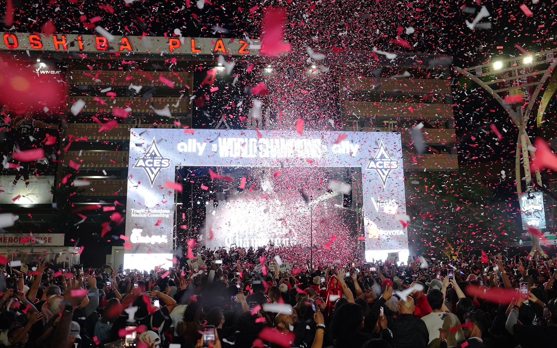 Las Vegas Aces 2025 WNBA Championship Victory Celebration & Rally