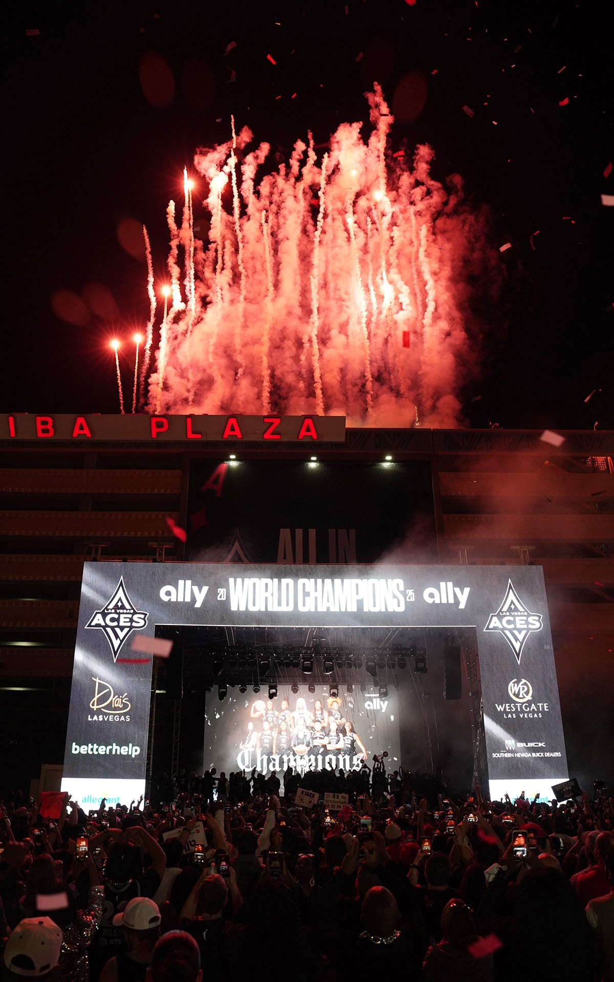 Las Vegas Aces 2025 WNBA Championship Victory Celebration & Rally