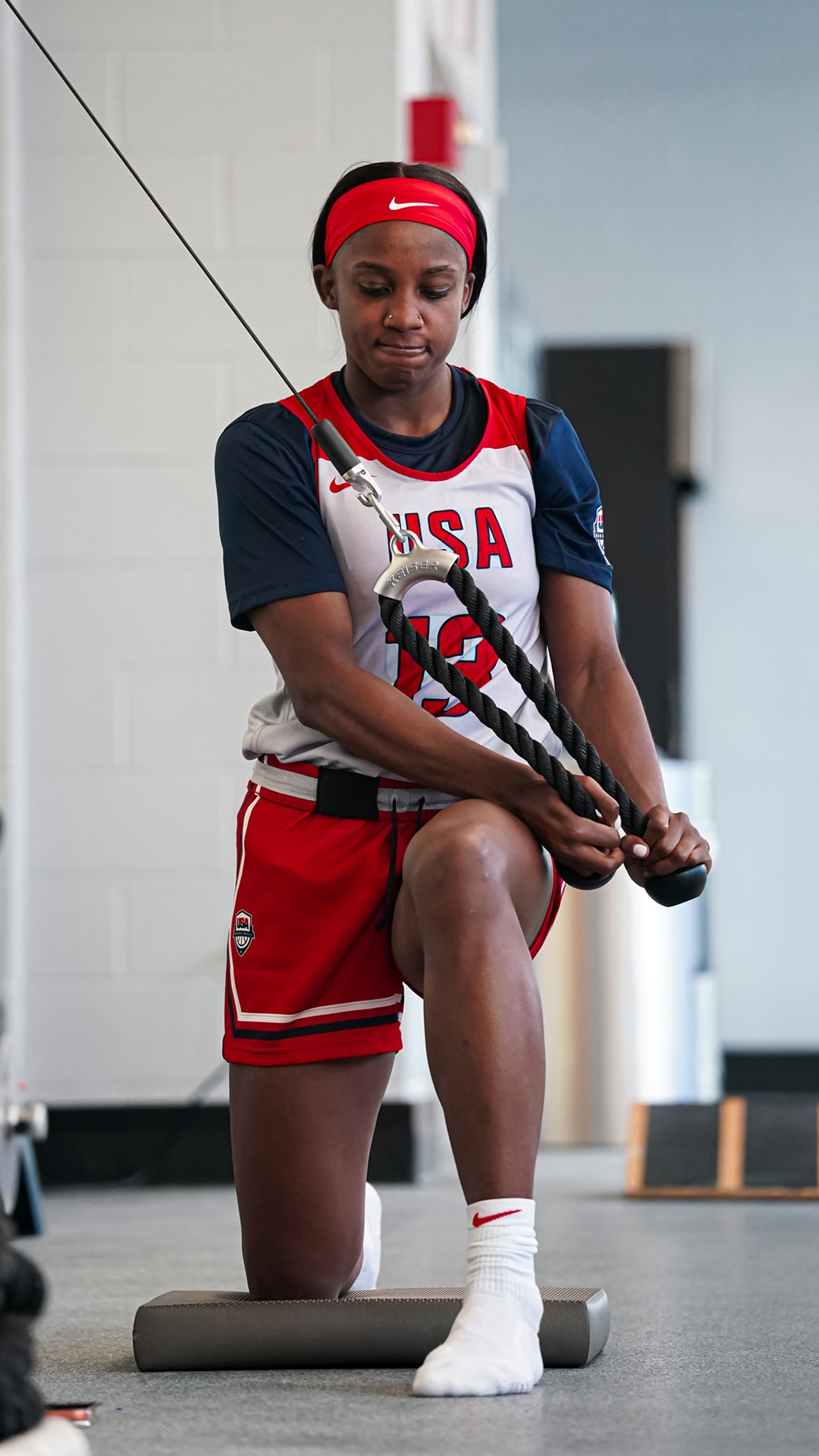 Chelsea Gray and Jackie Young at the December 2025 USA Women's National Team Training Camp (Photo Credit: USA Basketball)