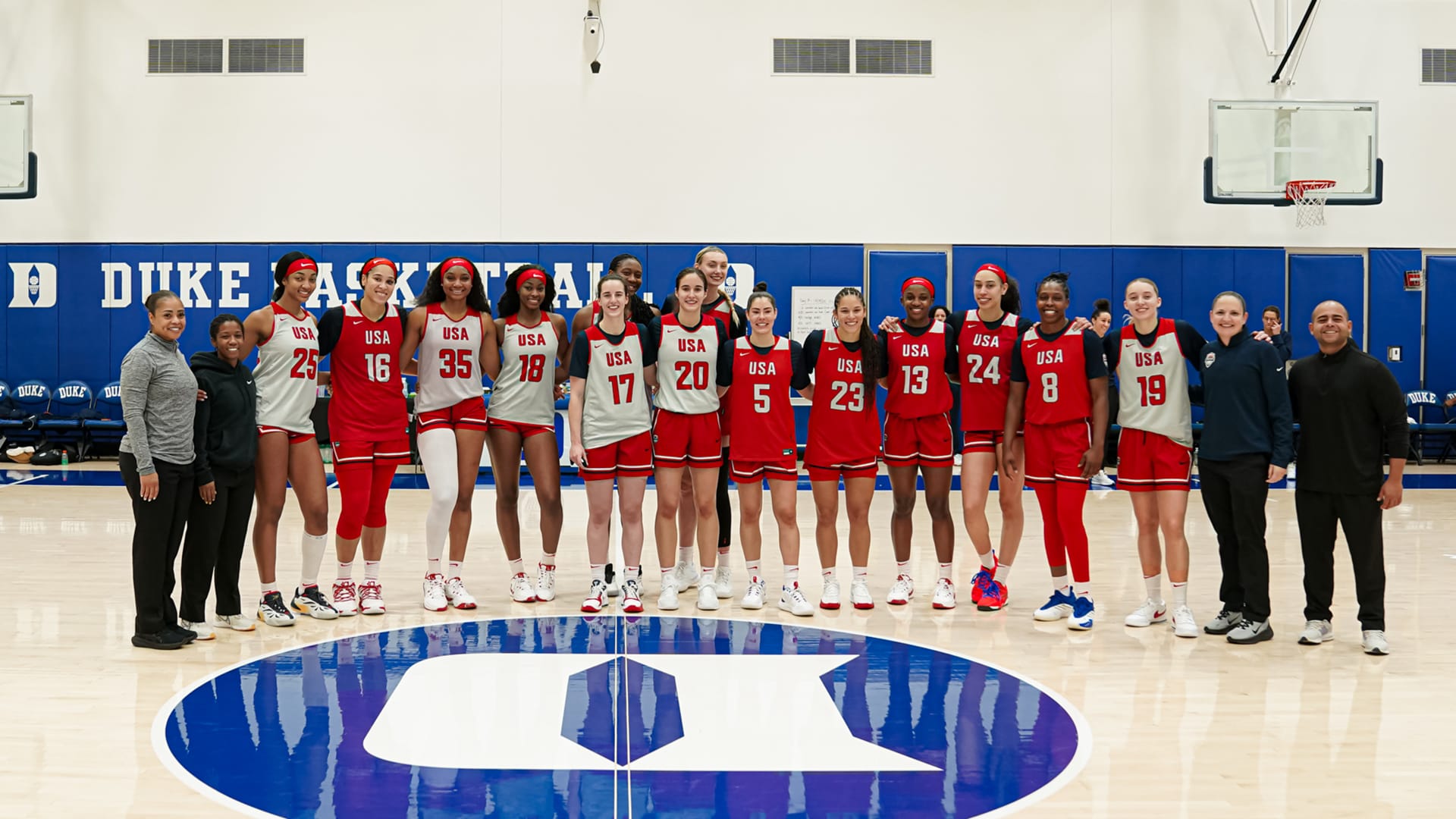 Chelsea Gray and Jackie Young at the December 2025 USA Women's National Team Training Camp (Photo Credit: USA Basketball)