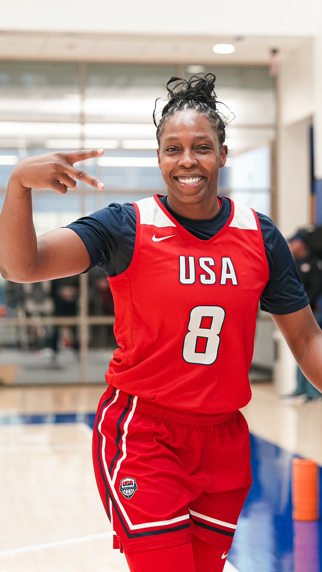 Chelsea Gray and Jackie Young at the December 2025 USA Women's National Team Training Camp (Photo Credit: USA Basketball)