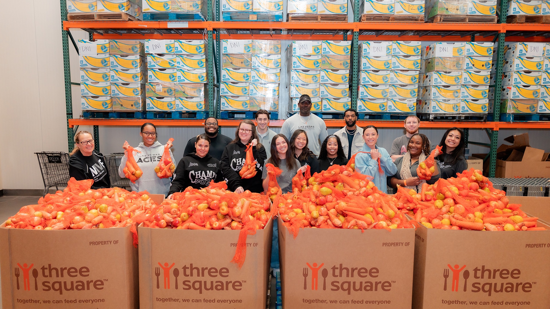 Aces Volunteer at Three Square Food Bank (11/17/2025)