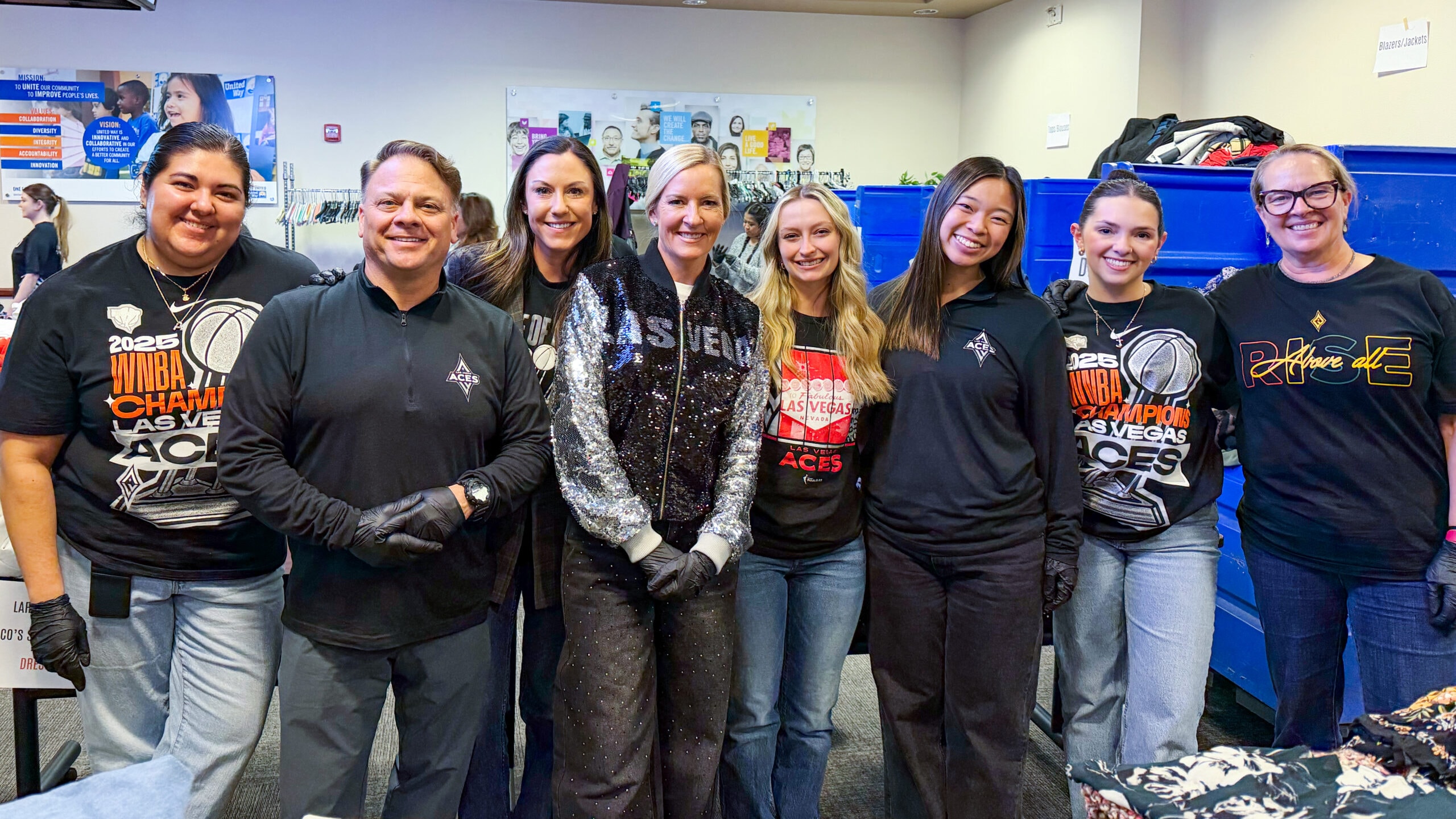 Aces at United Way's Sip N Sort Volunteer Event