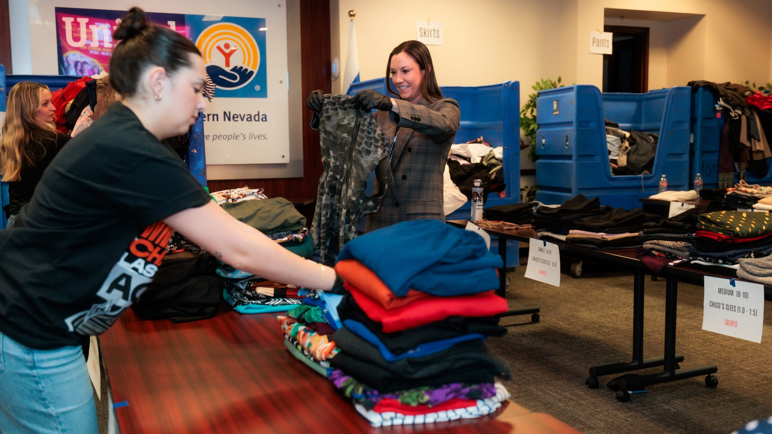 Aces at United Way's Sip N Sort Volunteer Event