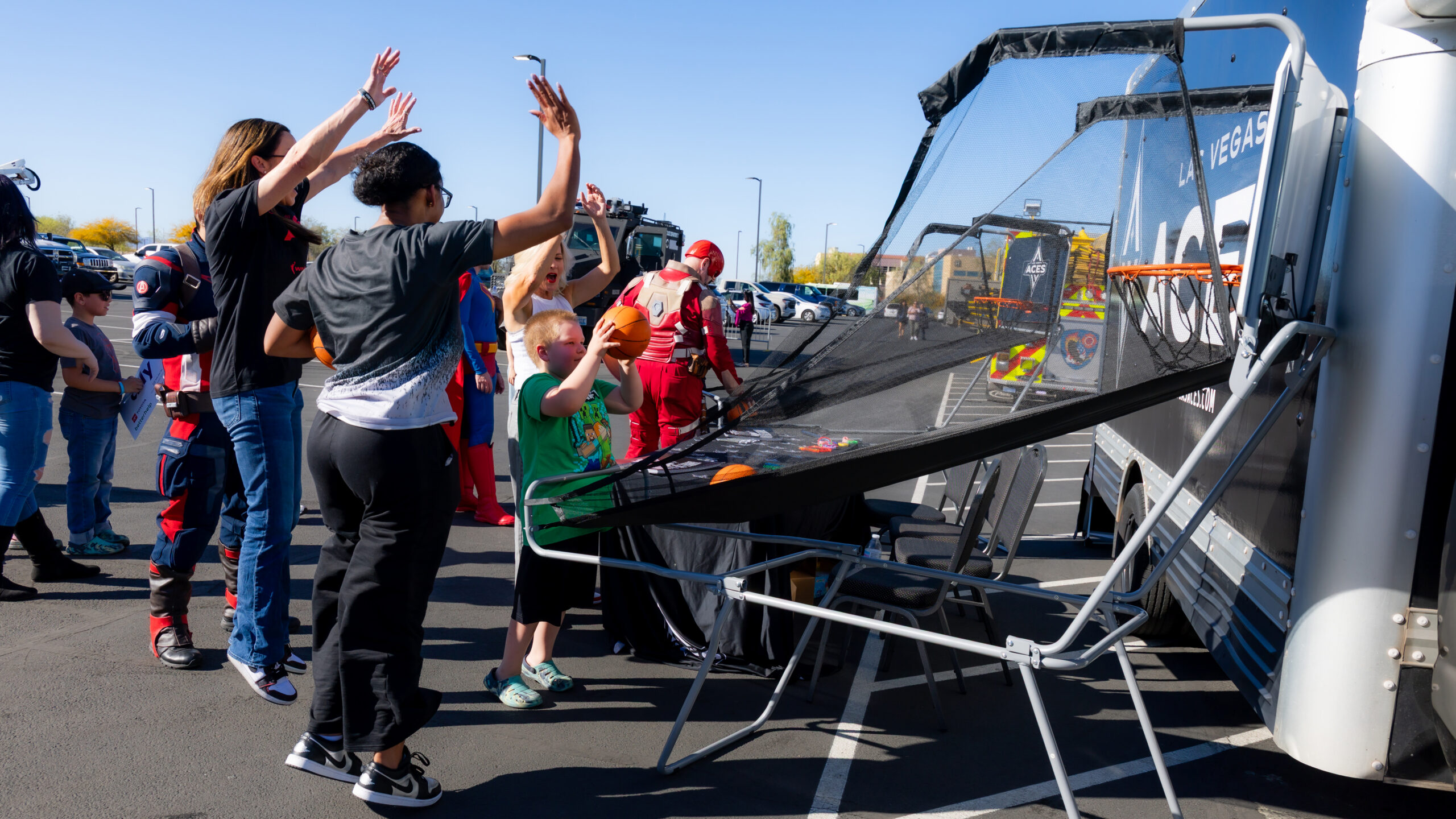Aces at Opportunity Village's Touch-A-Truck Event