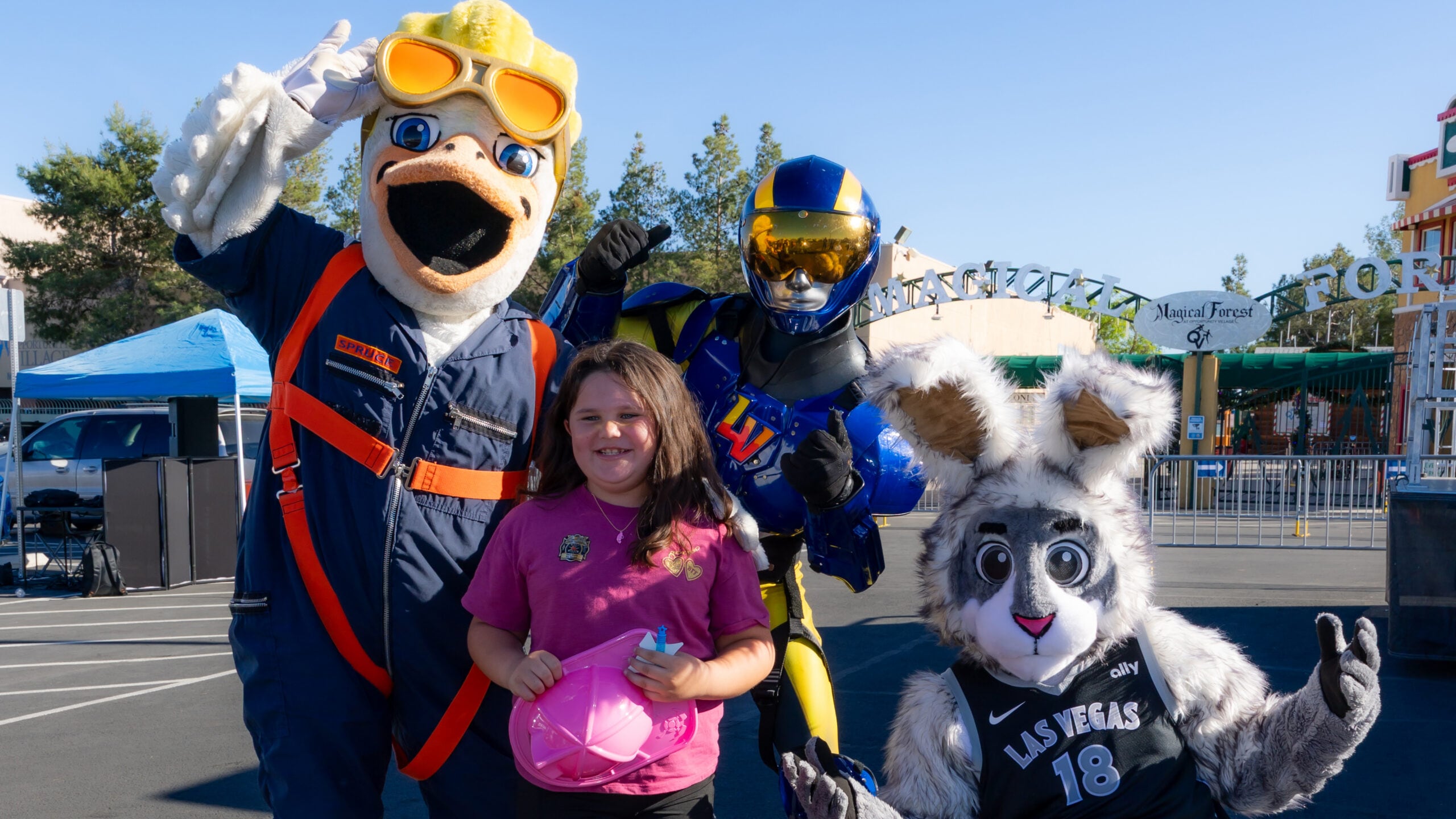 Aces at Opportunity Village's Touch-A-Truck Event