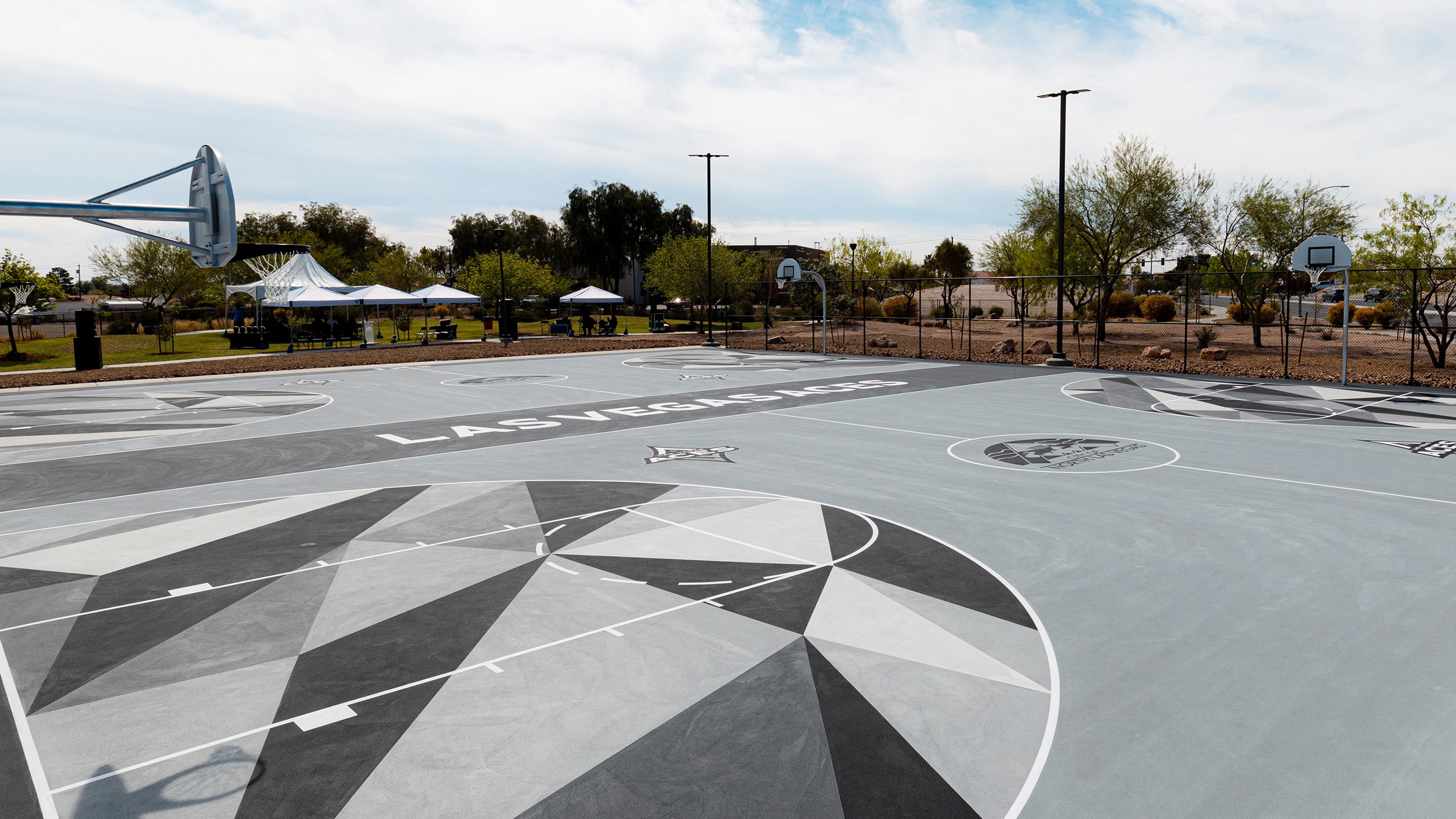 Gallery: Aces Unveil Two Refurbished Basketball Courts in North Las Vegas (3/22/2026)