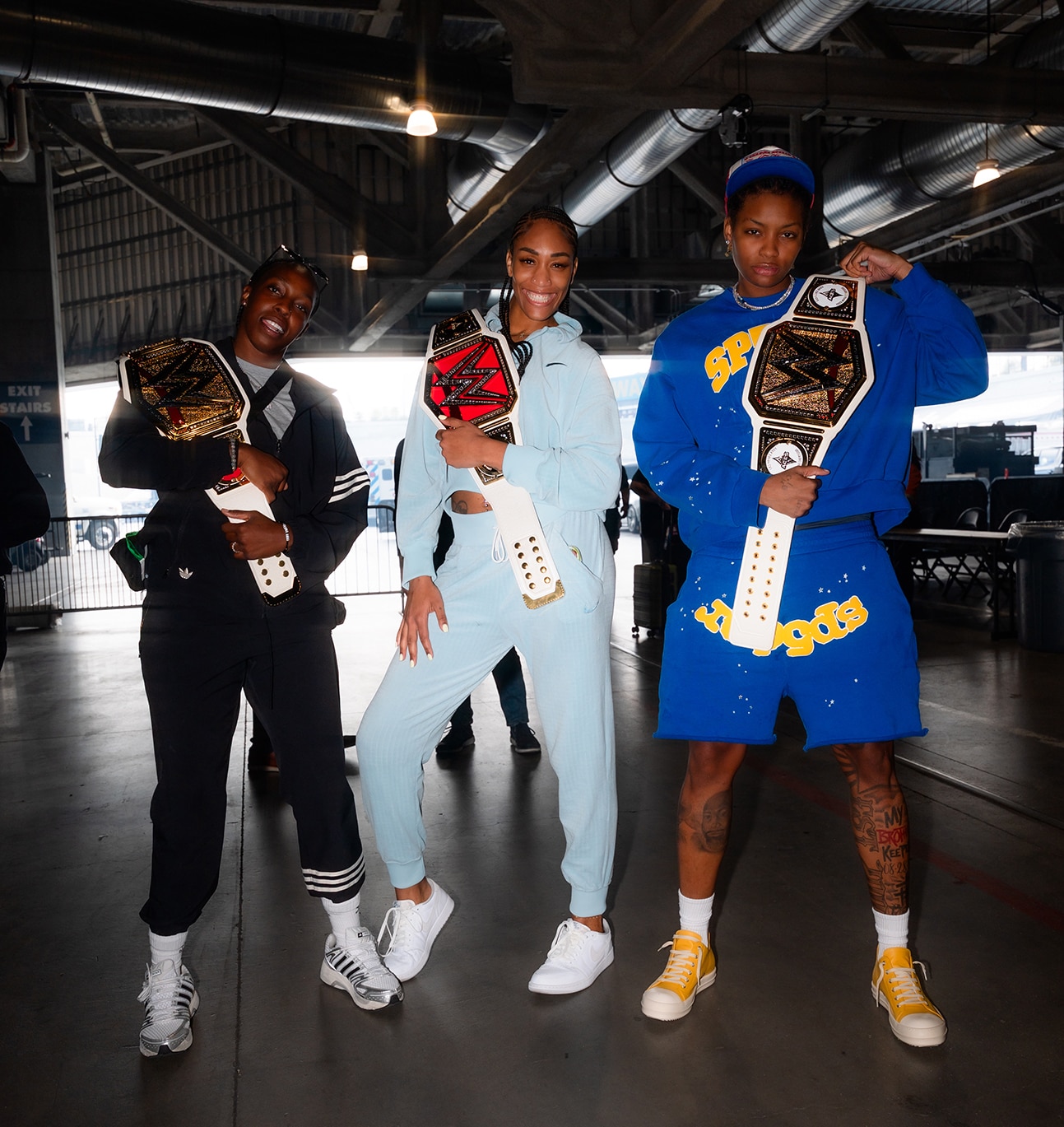 26_04_19_Special Events_Wrestlemania_-3985_A'ja Wilson_Chelsea_Gray_NaLyssa_Smith