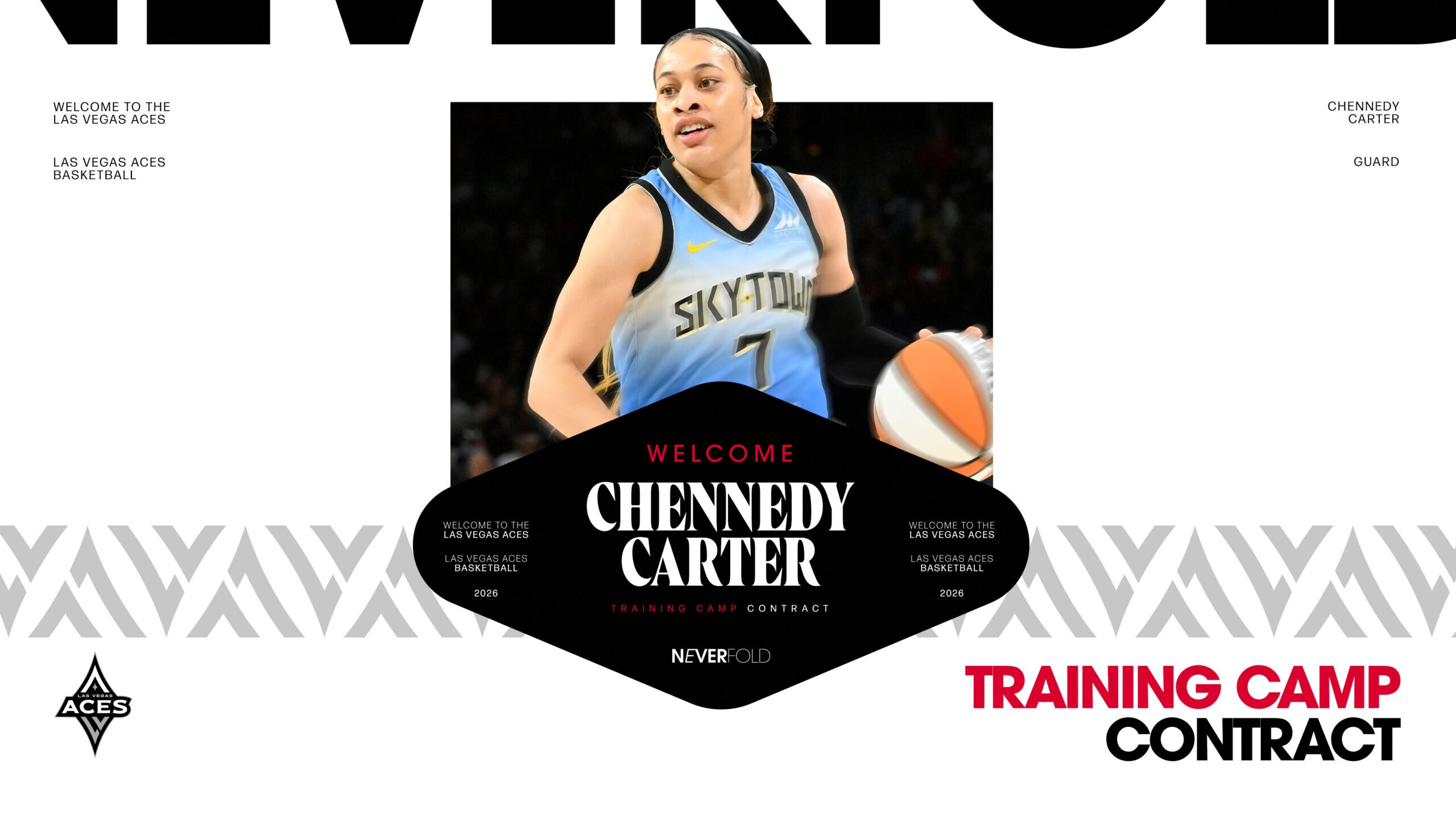 Las Vegas Aces Ink Chennedy Carter to Training Camp Contract