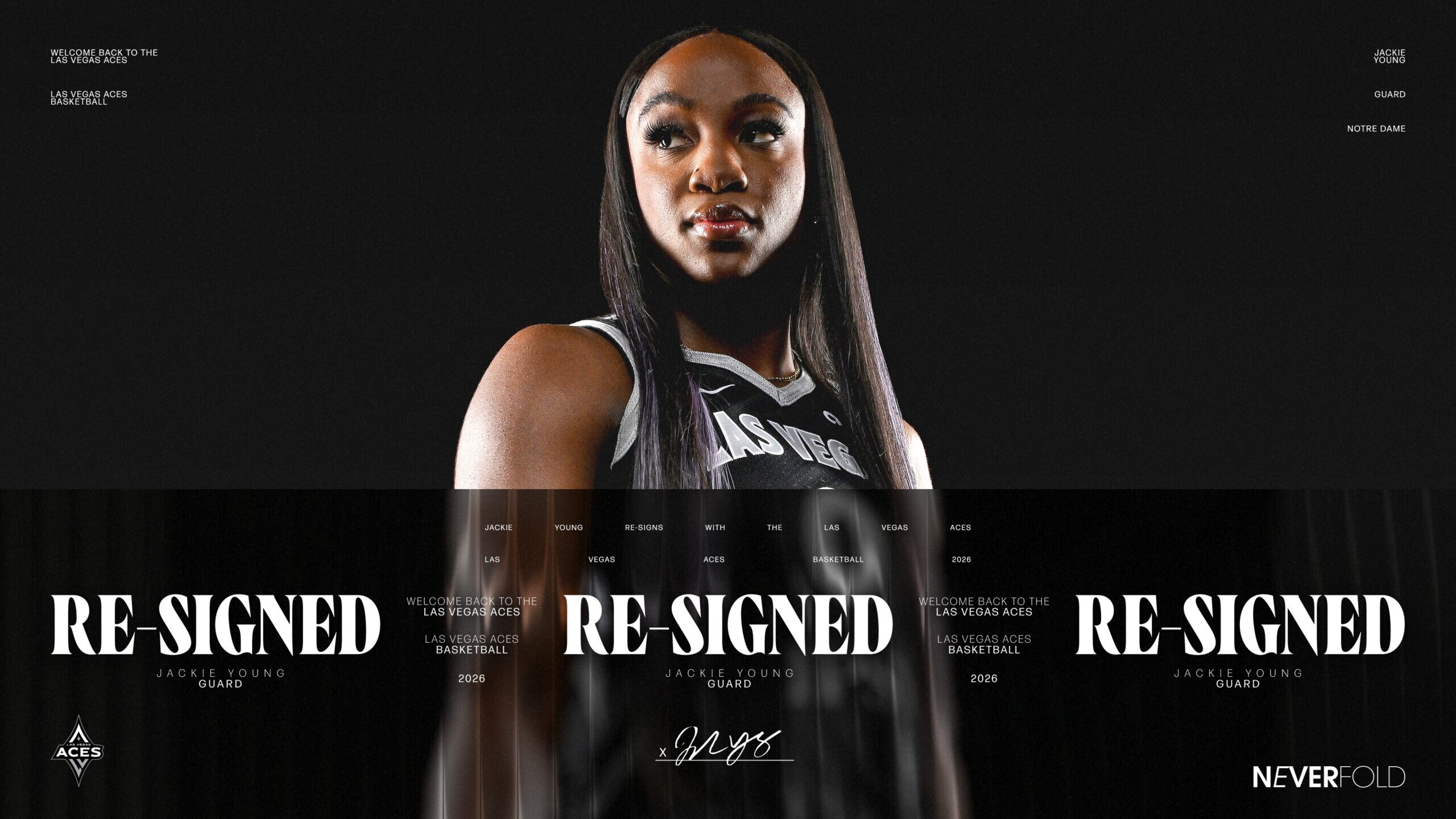 Las Vegas Aces Re-Sign Three-Time World Champion Jackie Young