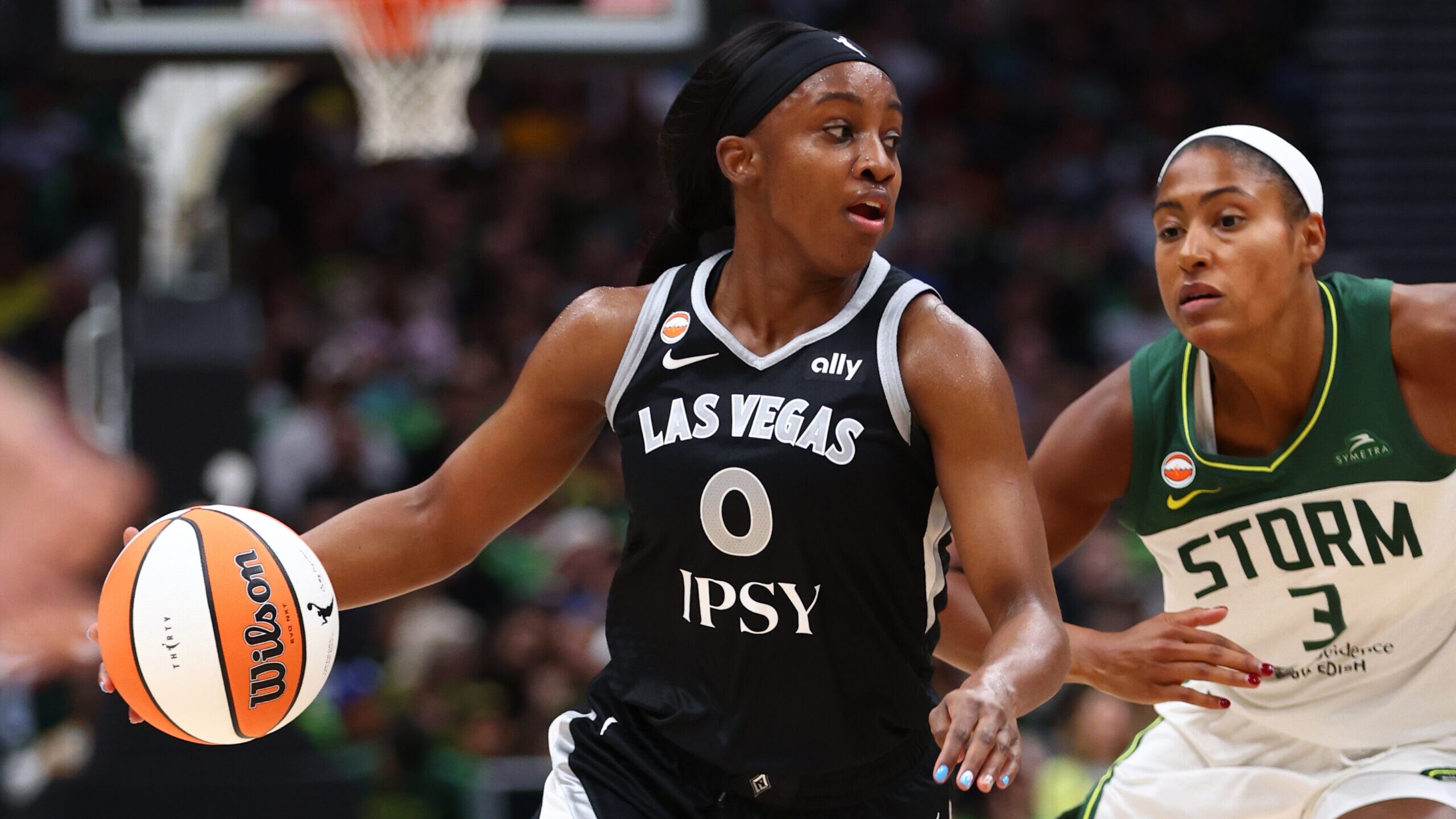 GAME RECAP: Jackie Young's Career Night Boosts Aces to 114-77 Win at Seattle