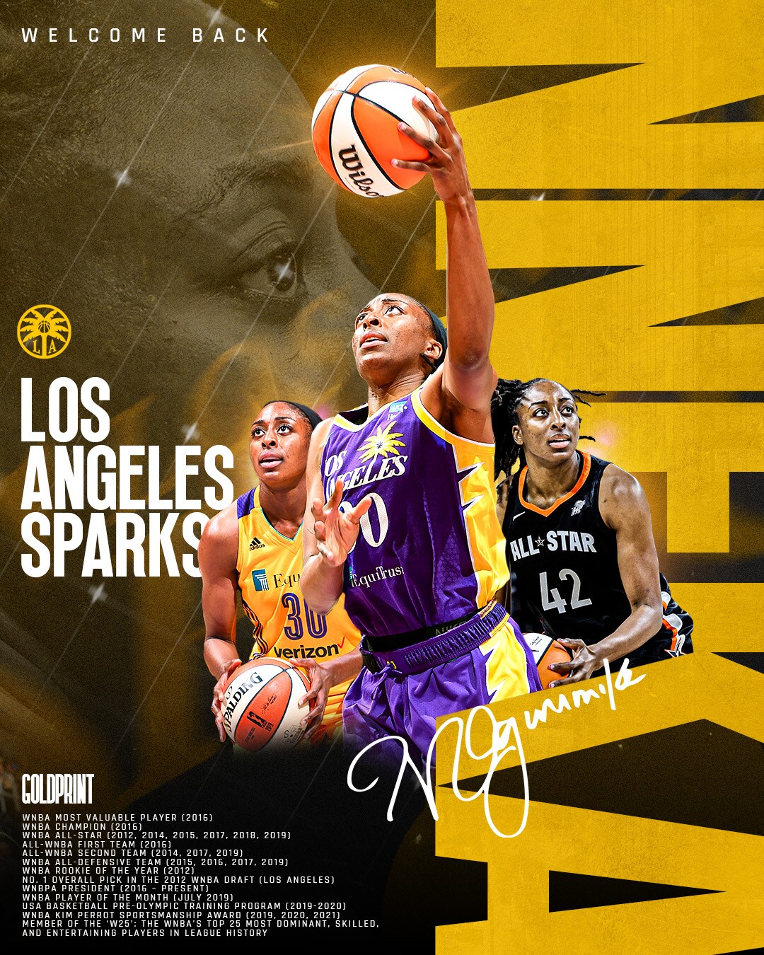 WNBA Los Angeles Sparks サイン入り写真 LISA LESLIE LA SPARKS WNBA USC BASKETBALL HOF SIGNED 8 X 10