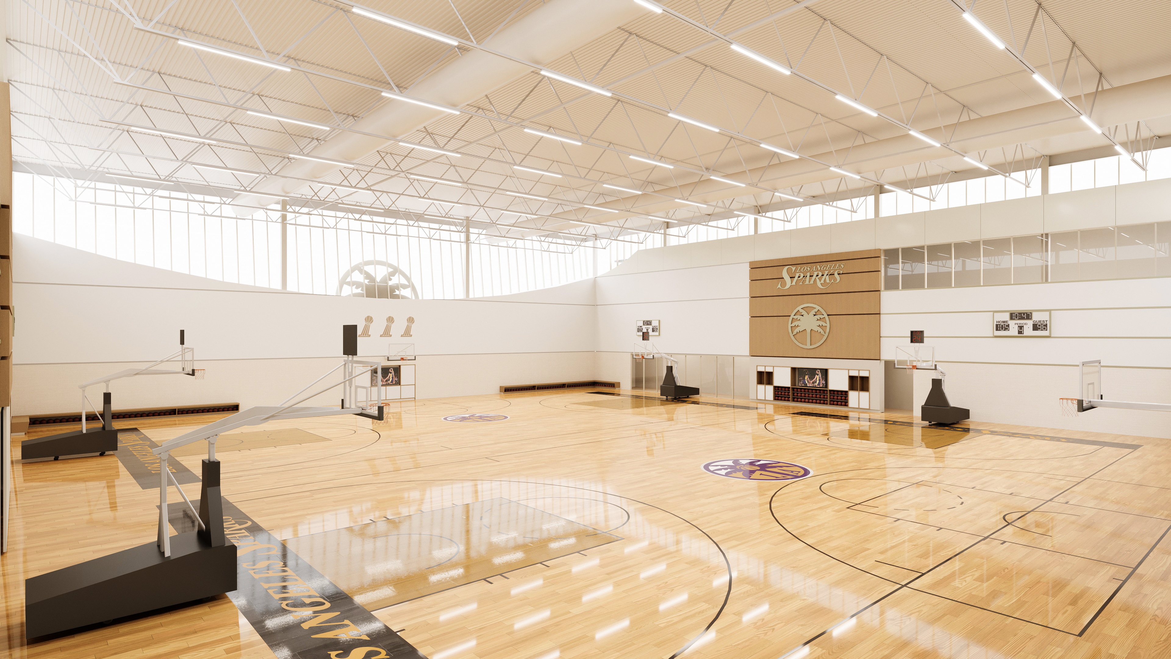 LA Sparks 2-WNBA Regulated Courts