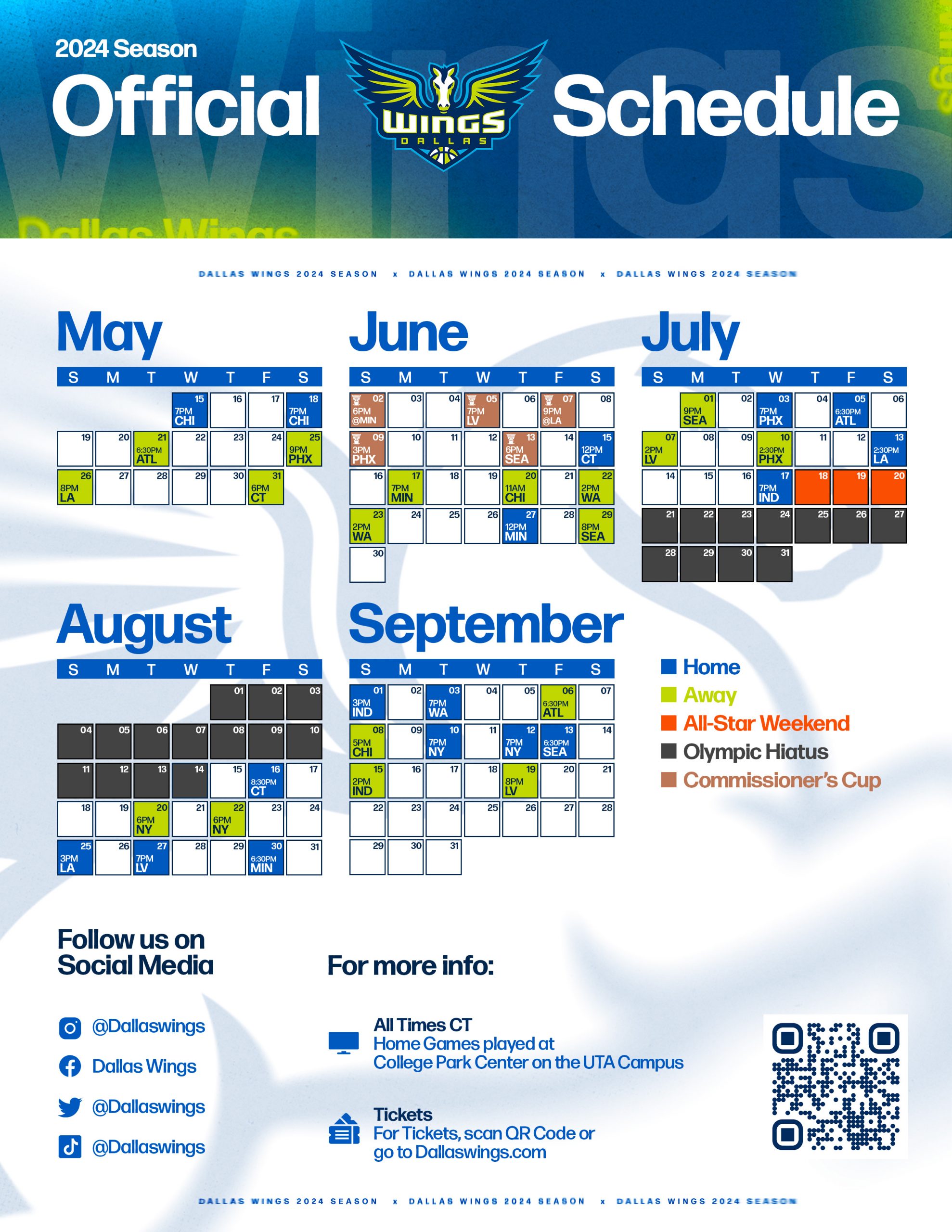 Printable Wnba Schedule
