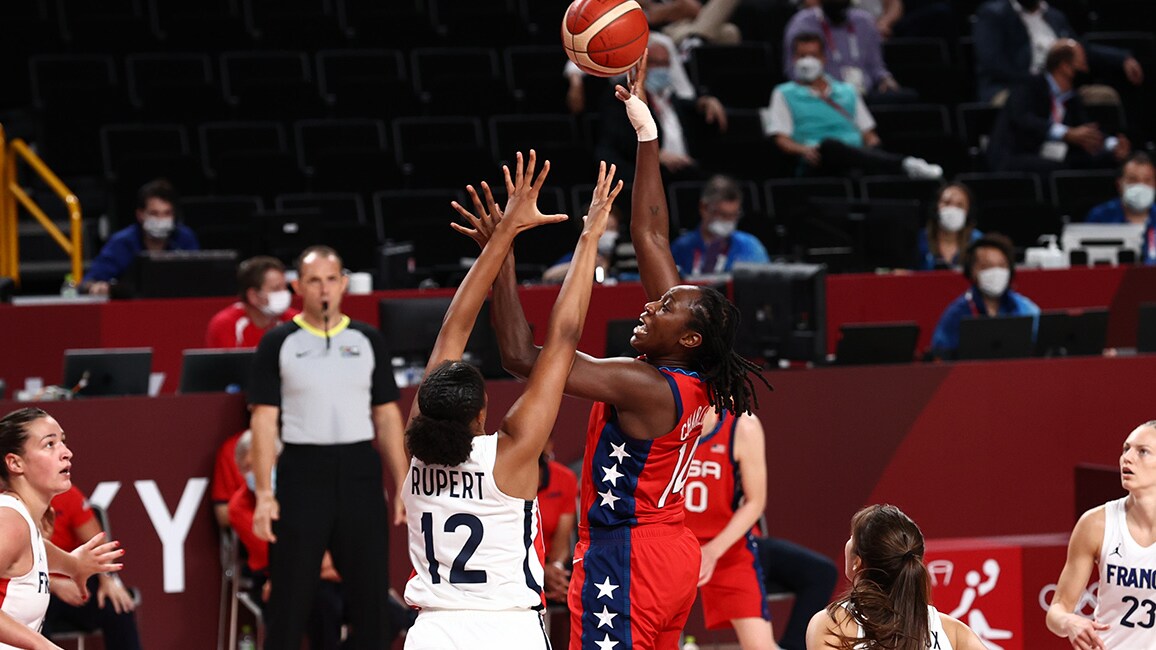TINA CHARLES’ 3-POINTERS SEND USA WOMEN PAST FRANCE IN POOL PLAY FINALE
