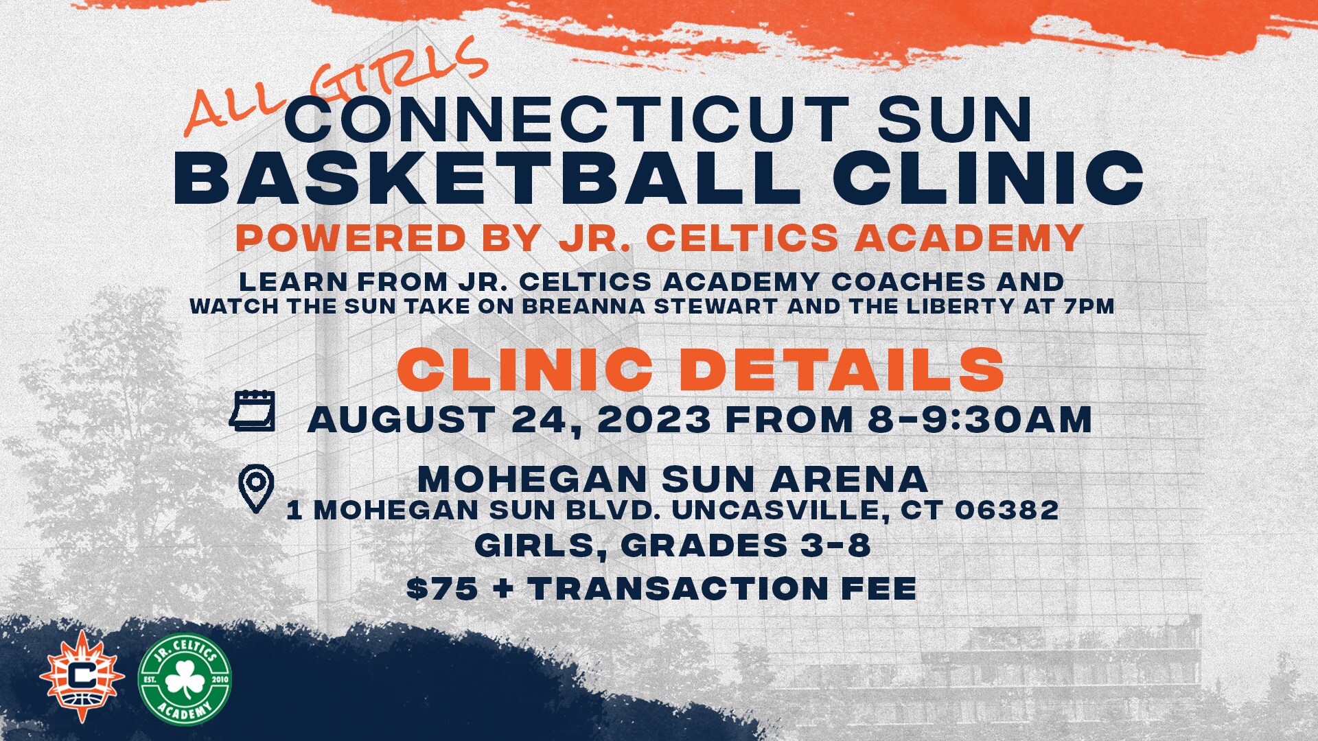 Connecticut Sun Collaborate with Jr. Celtics on Basketball Clinic