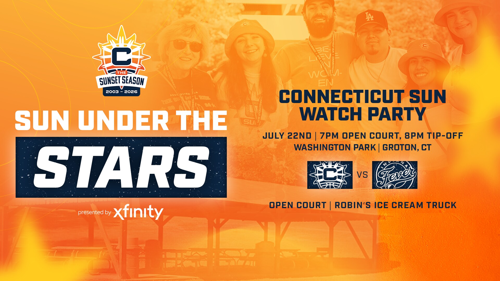 Connecticut Sun Announce "Sun Under the Stars" Community Watch Party 